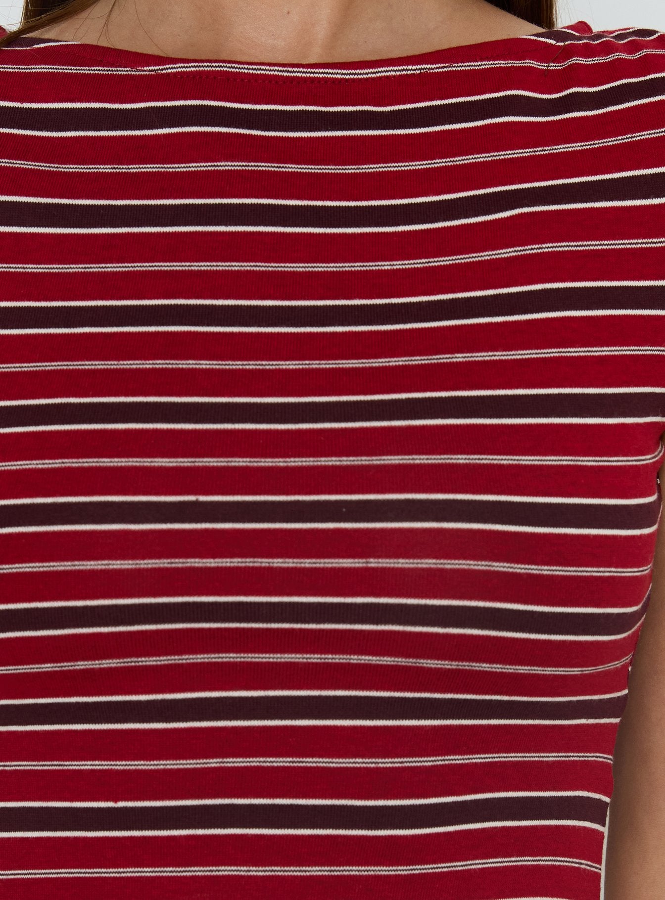 Veyona Cap Sleeve Top Red Stripe - Image 6