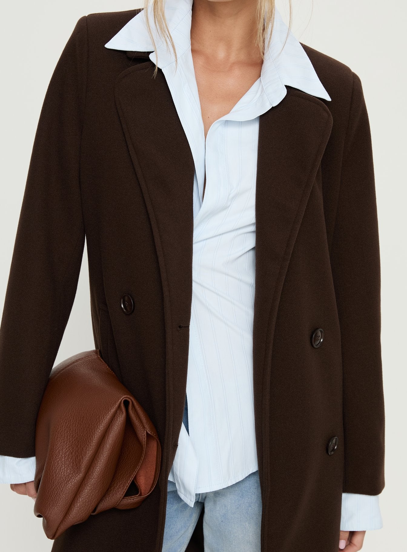 Prolific Longline Coat Brown - Image 5