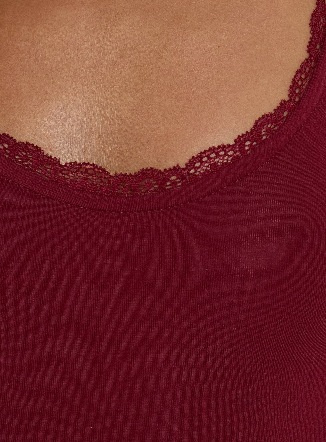 Serae Lace Trim Tank Top Cherry - Image 6