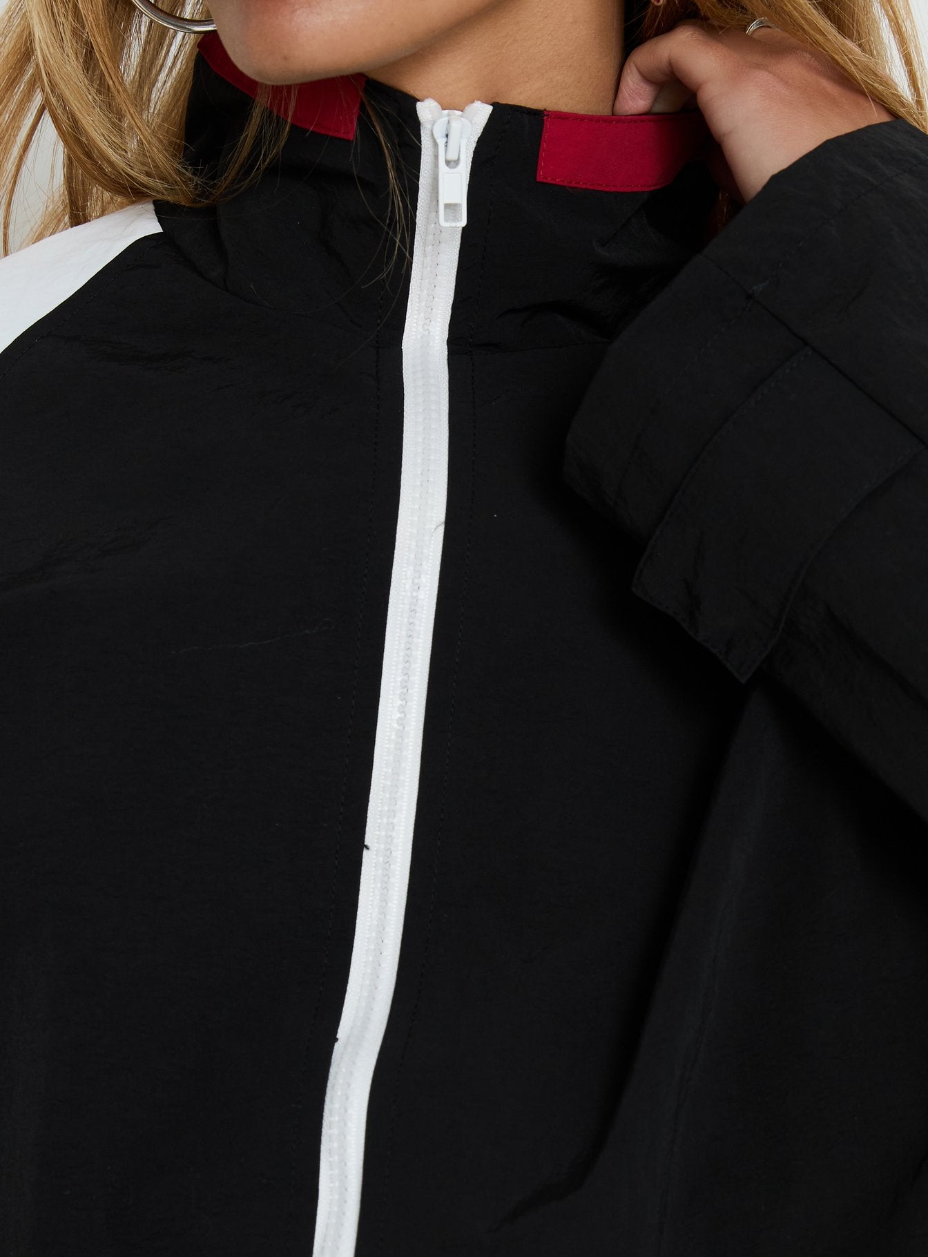 Shoreline Windbreaker Noir / White - Image 6