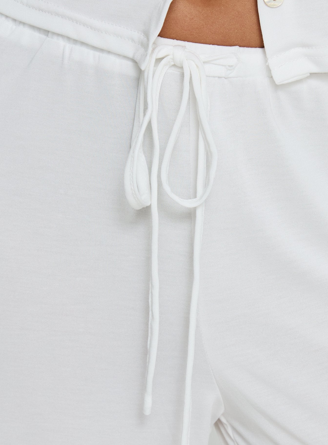 Gavrielle Jersey Wide Leg Pants White - Image 6