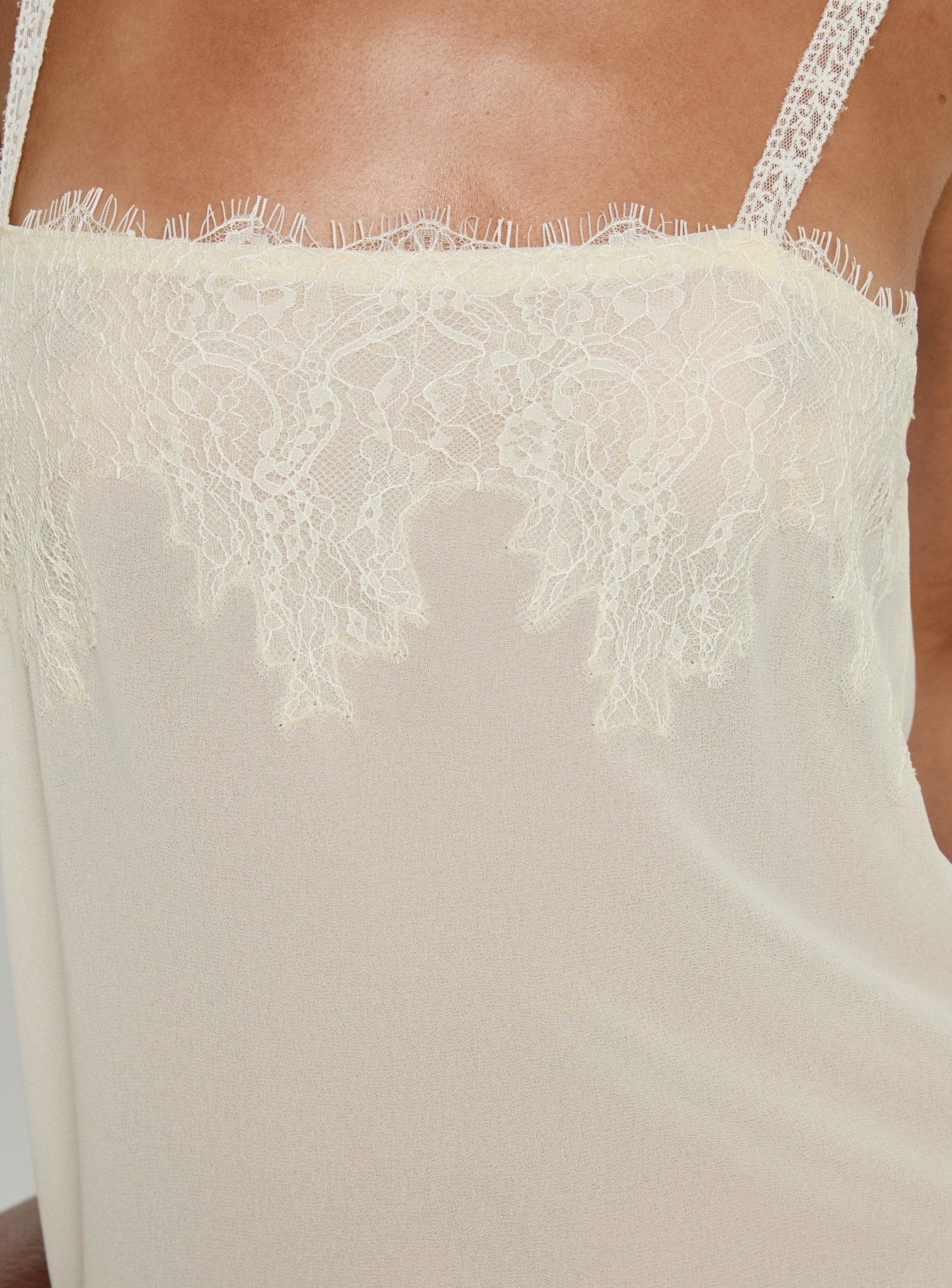 Glacial Sheer Maxi Dress Butter - Image 6
