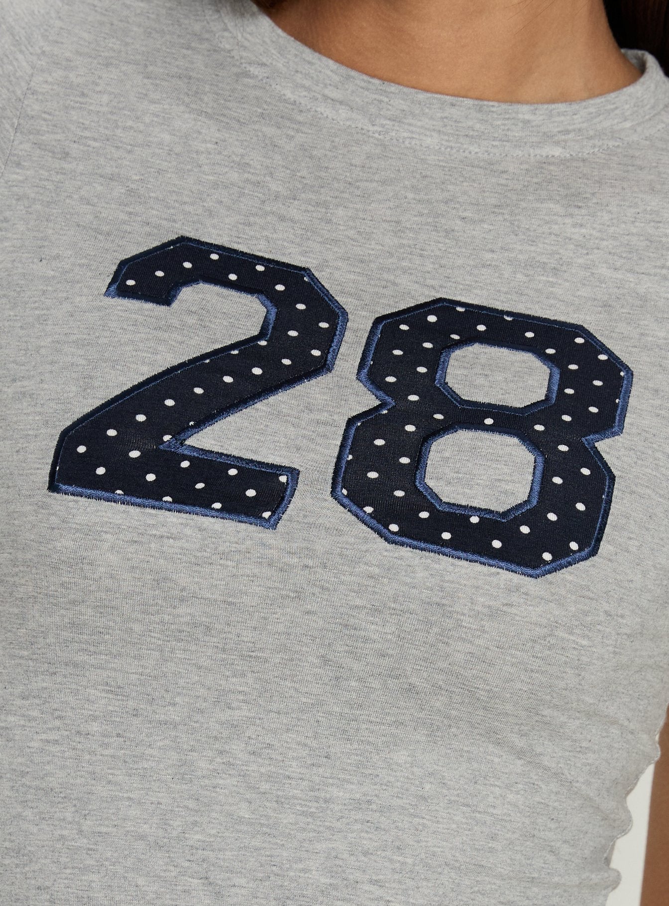 Sutin Tee Grey Marle Polka Dot - Image 6