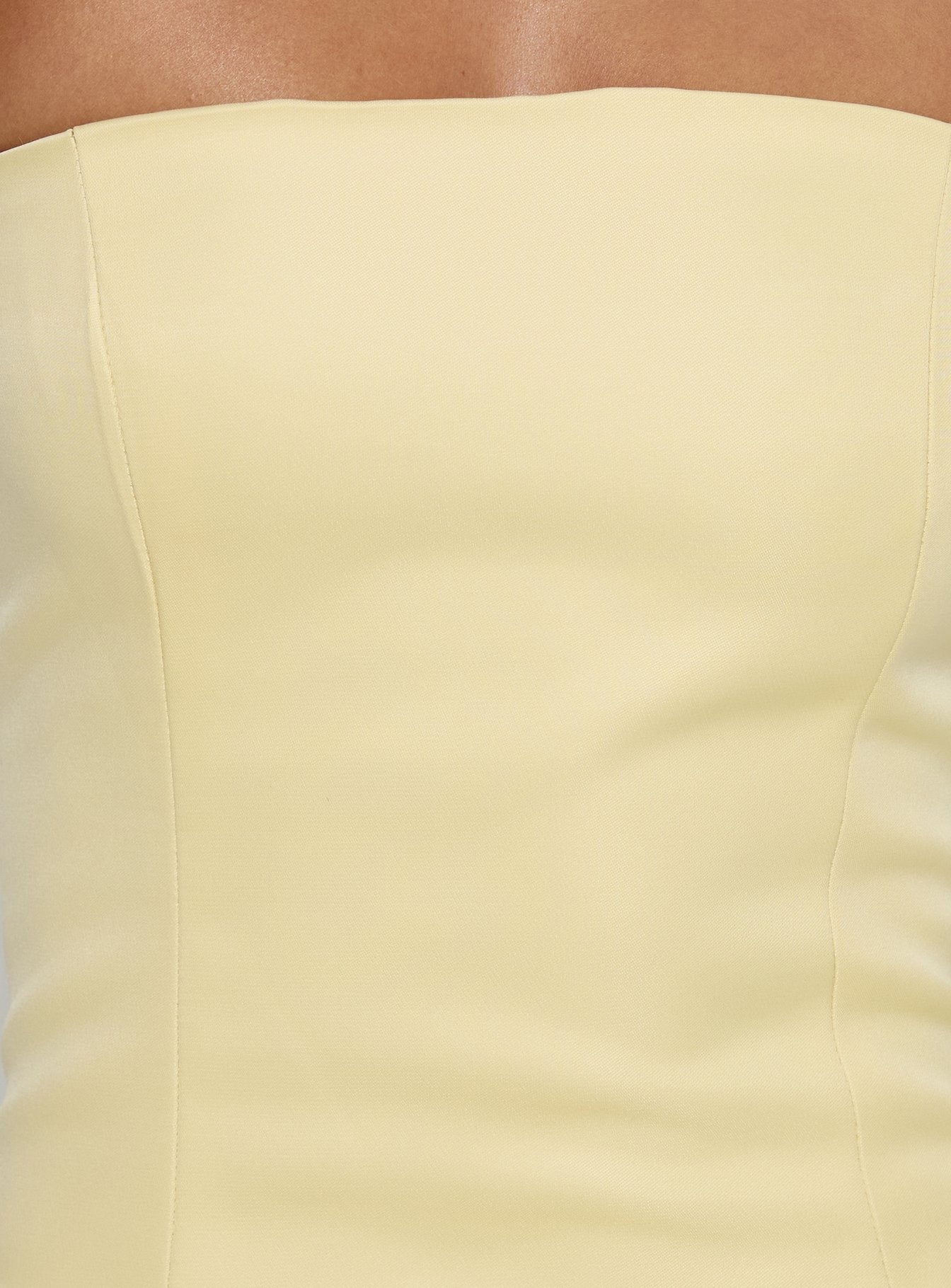 Soft Bloom Drop Waist Strapless Maxi Dress Yellow - Image 6
