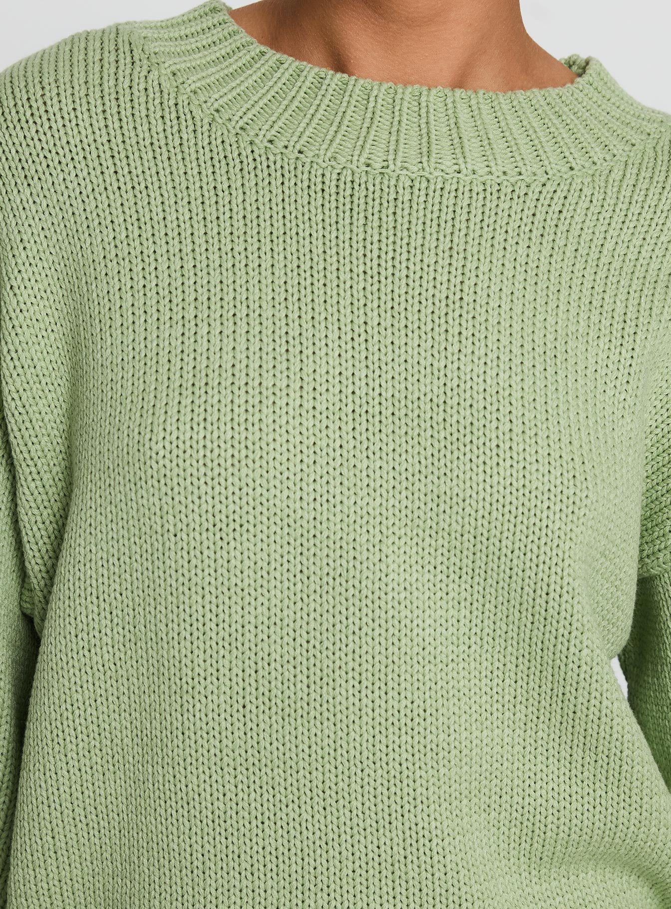 Harmony Balloon Sleeve Knit Sweater Sage - Image 6