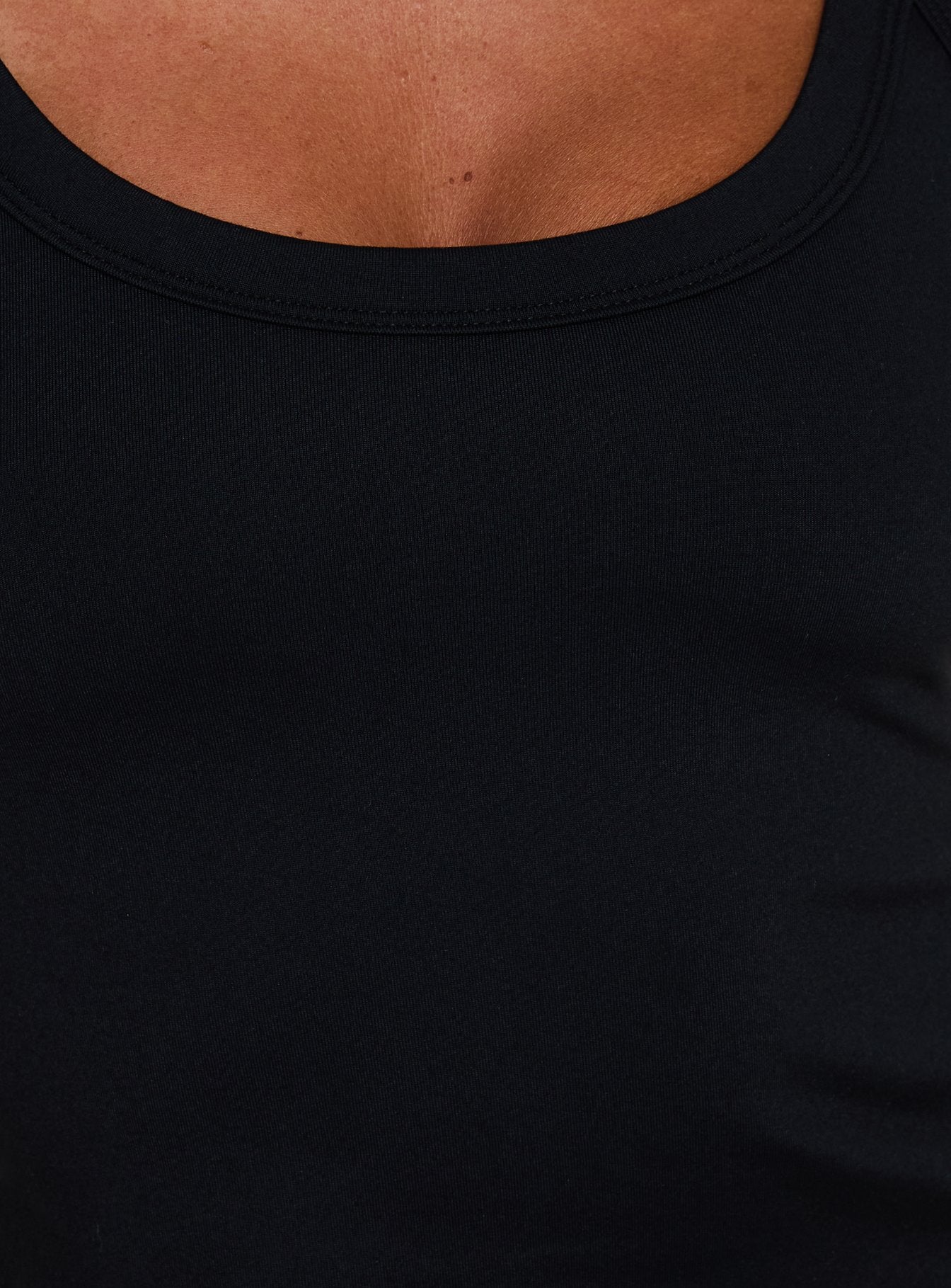 Kasper Cinched Longline Tank Top Black - Image 6