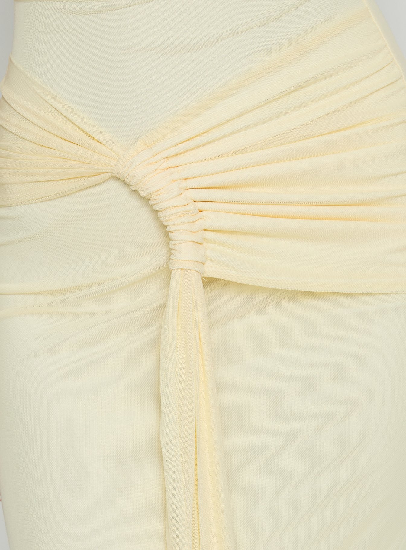 Senora Strapless Drape Maxi Dress Lemon - Image 5