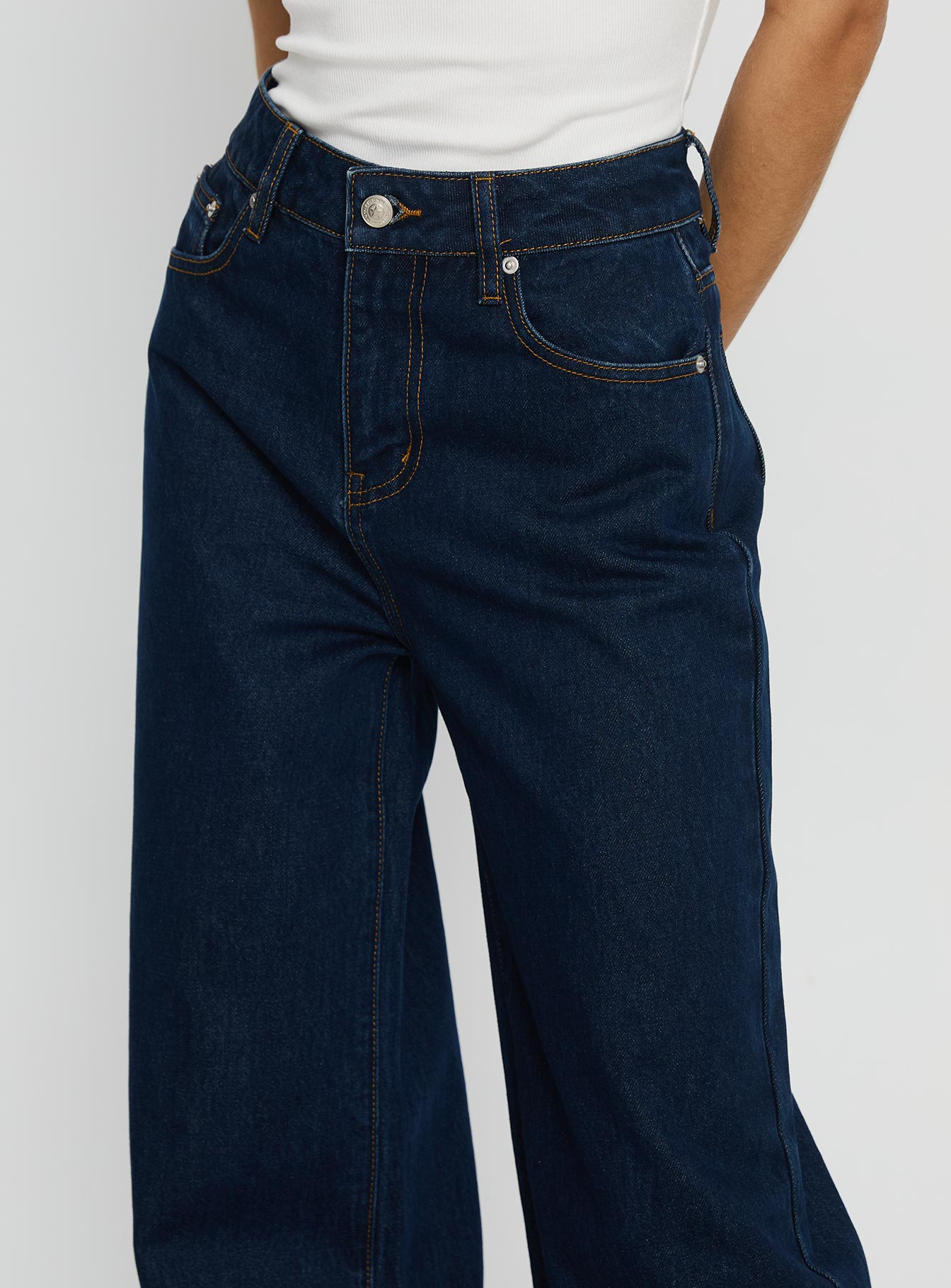 Goldie High Rise Wide Leg Jeans Indigo - Image 6