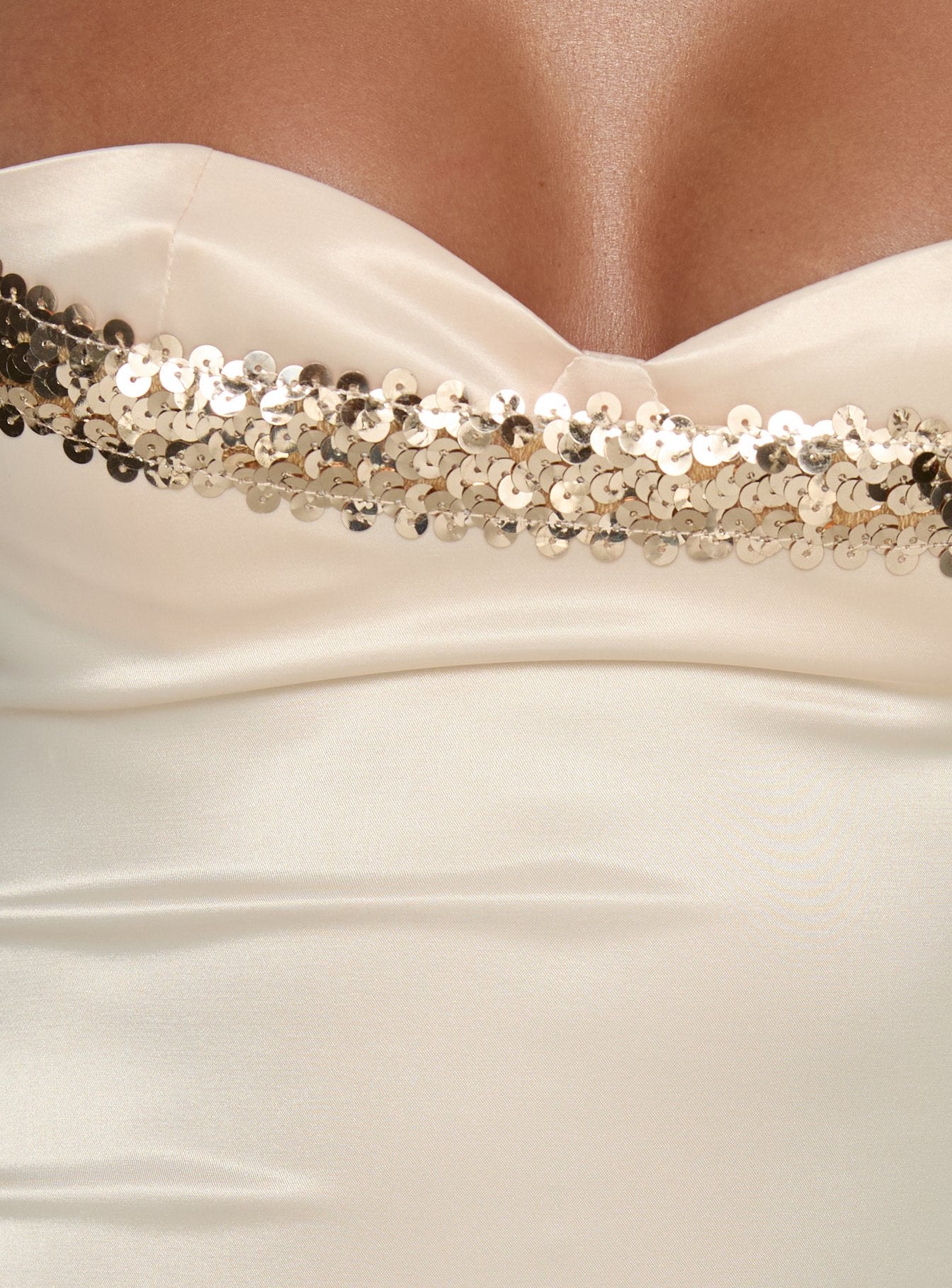 Myrah Layered Sequin Top Cream - Image 6