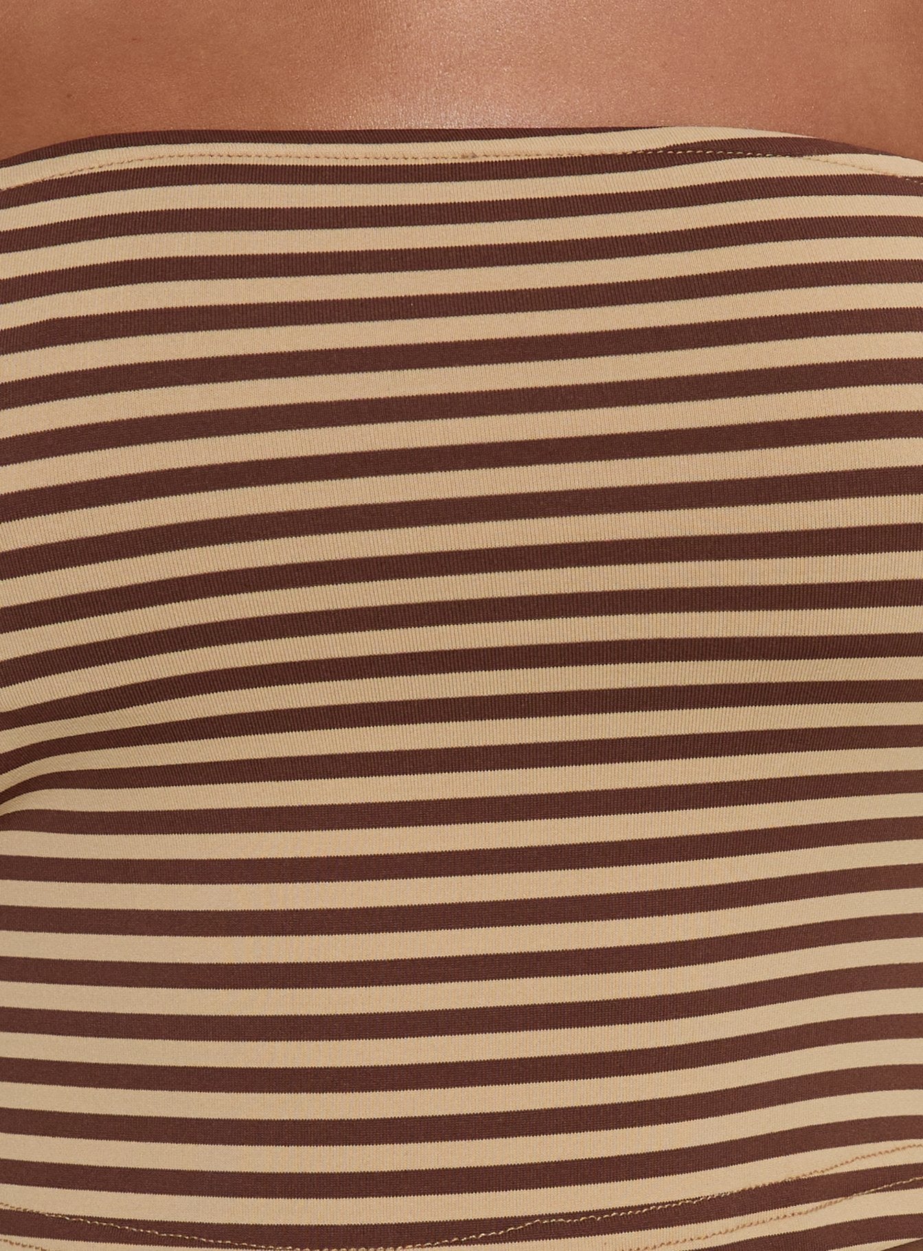 Timora Strapless Top Brown Stripe - Image 6