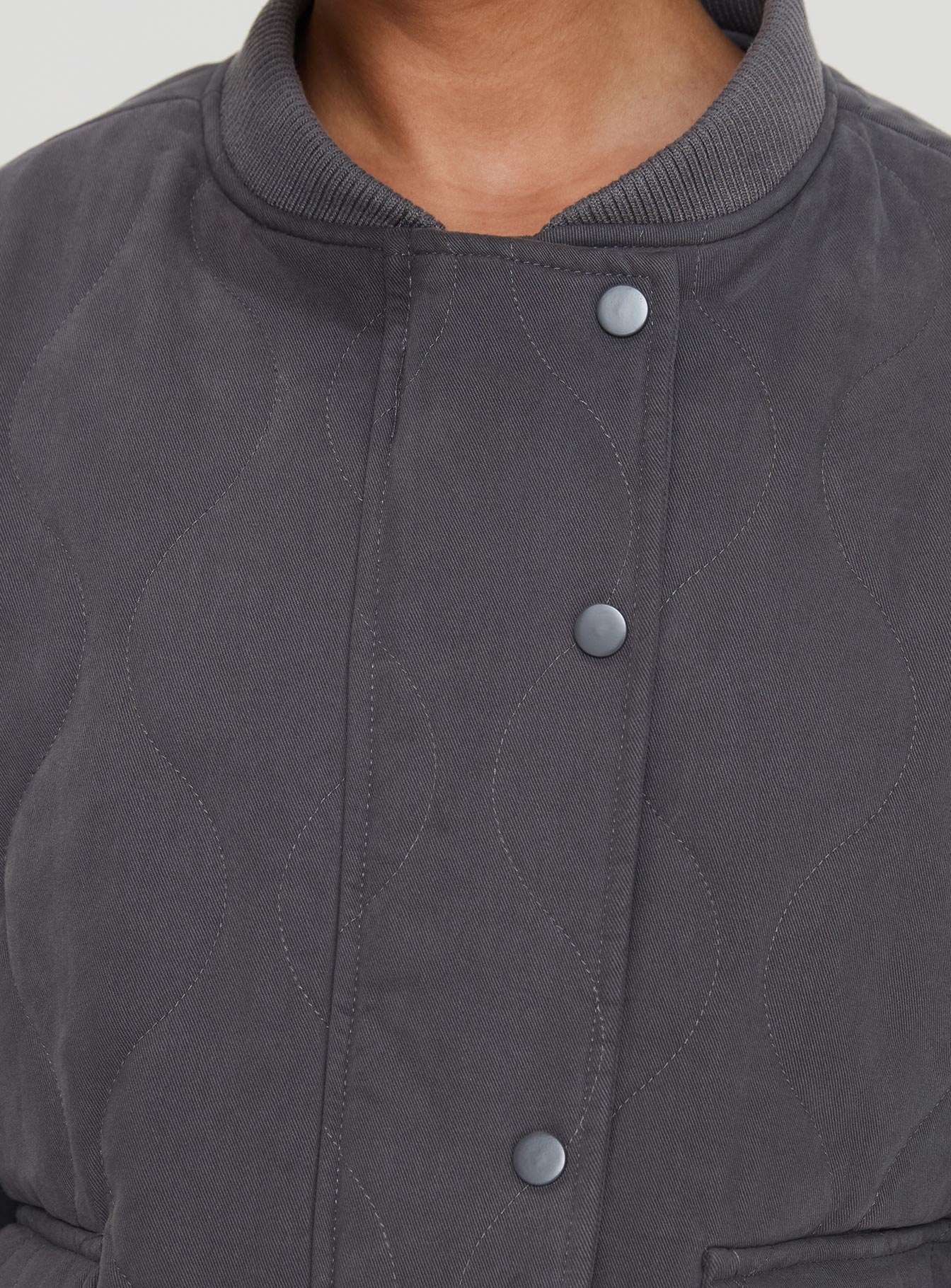 Stick Season Quilted Jacket Grey - Image 6