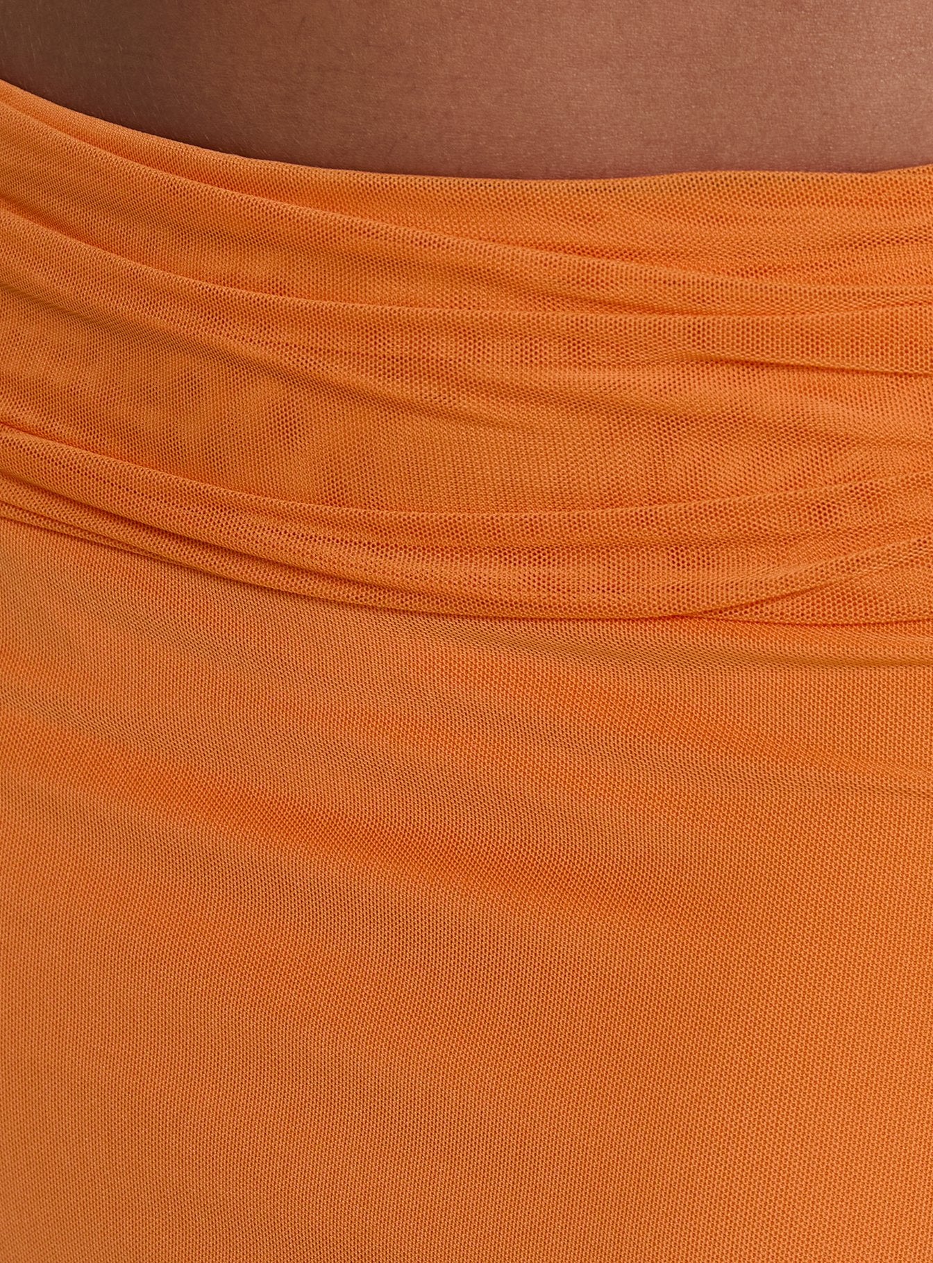 Star Fruit Ruched Waist Maxi Skirt Orange - Image 6