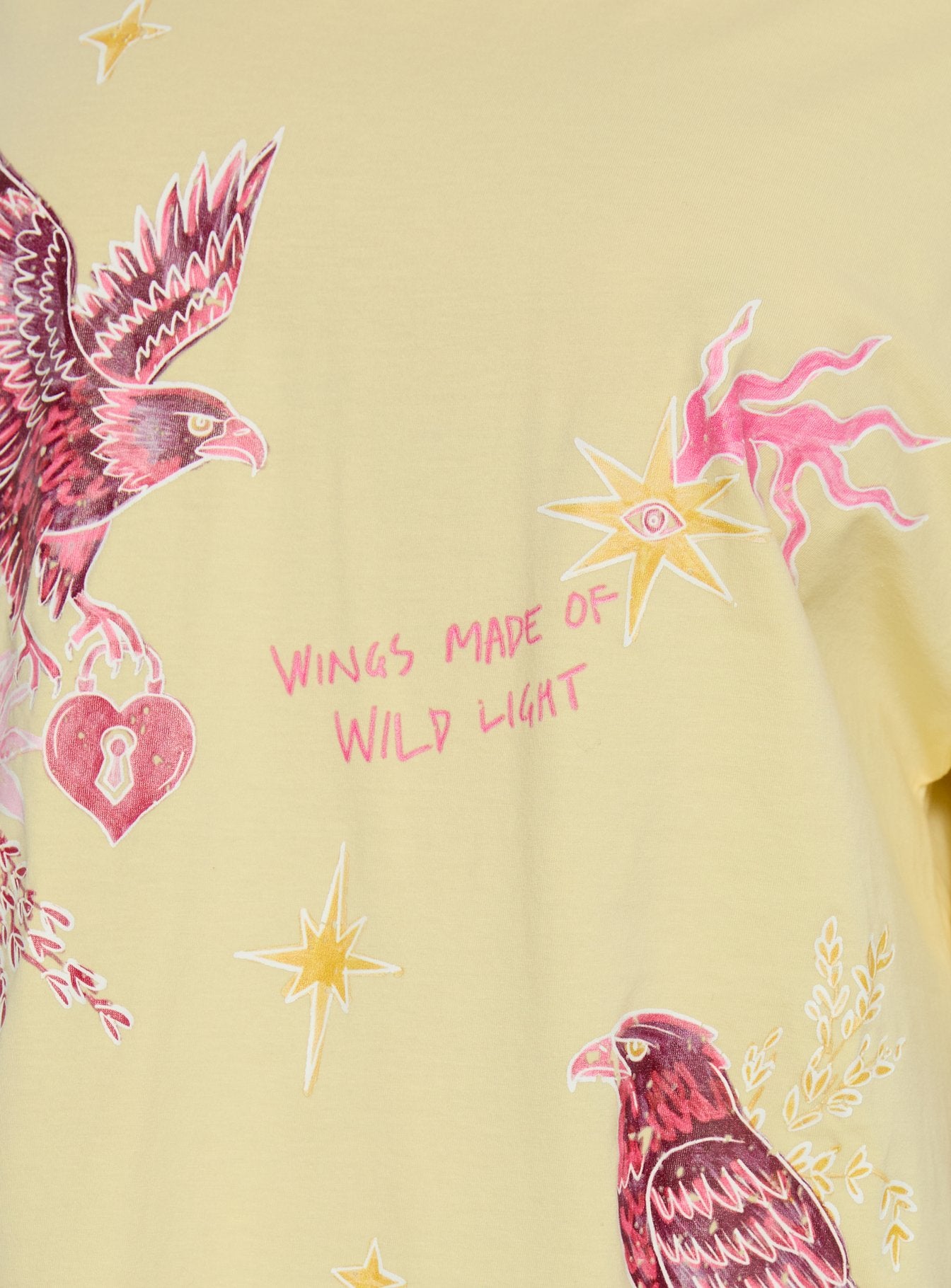 Wild Light Oversized Graphic Tee Yellow / Pink - Image 6