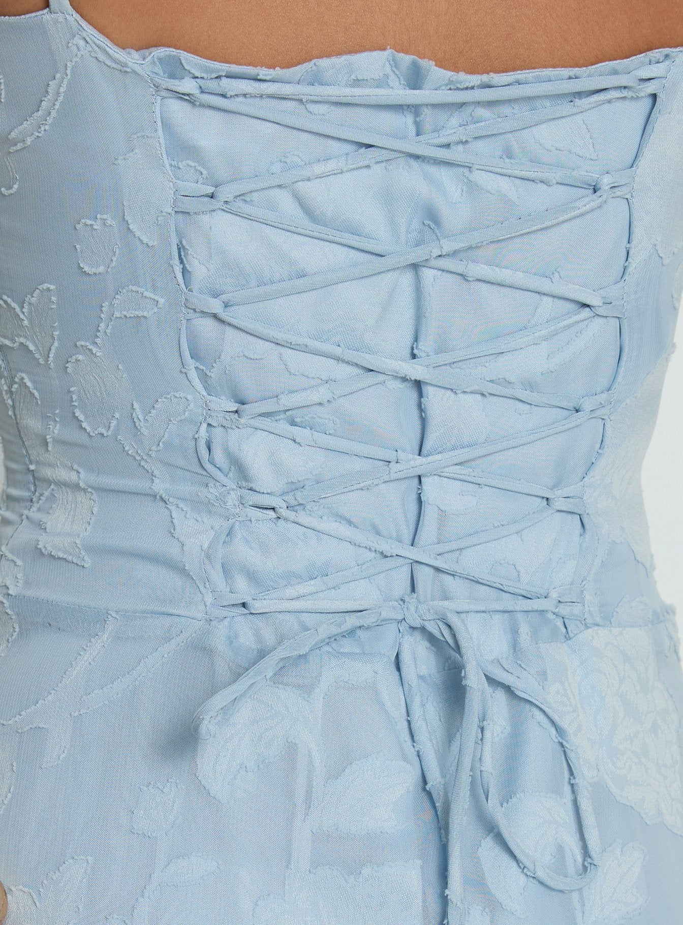 Members Only Maxi Dress Blue Burnout - Image 6