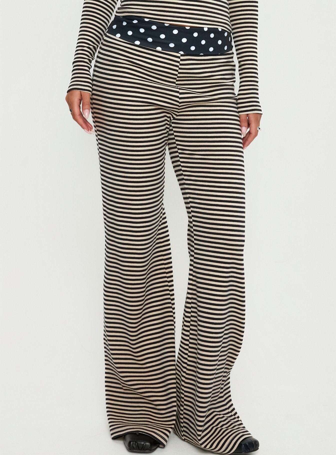 Virenna Fold Over Pants Black Multi - Image 6