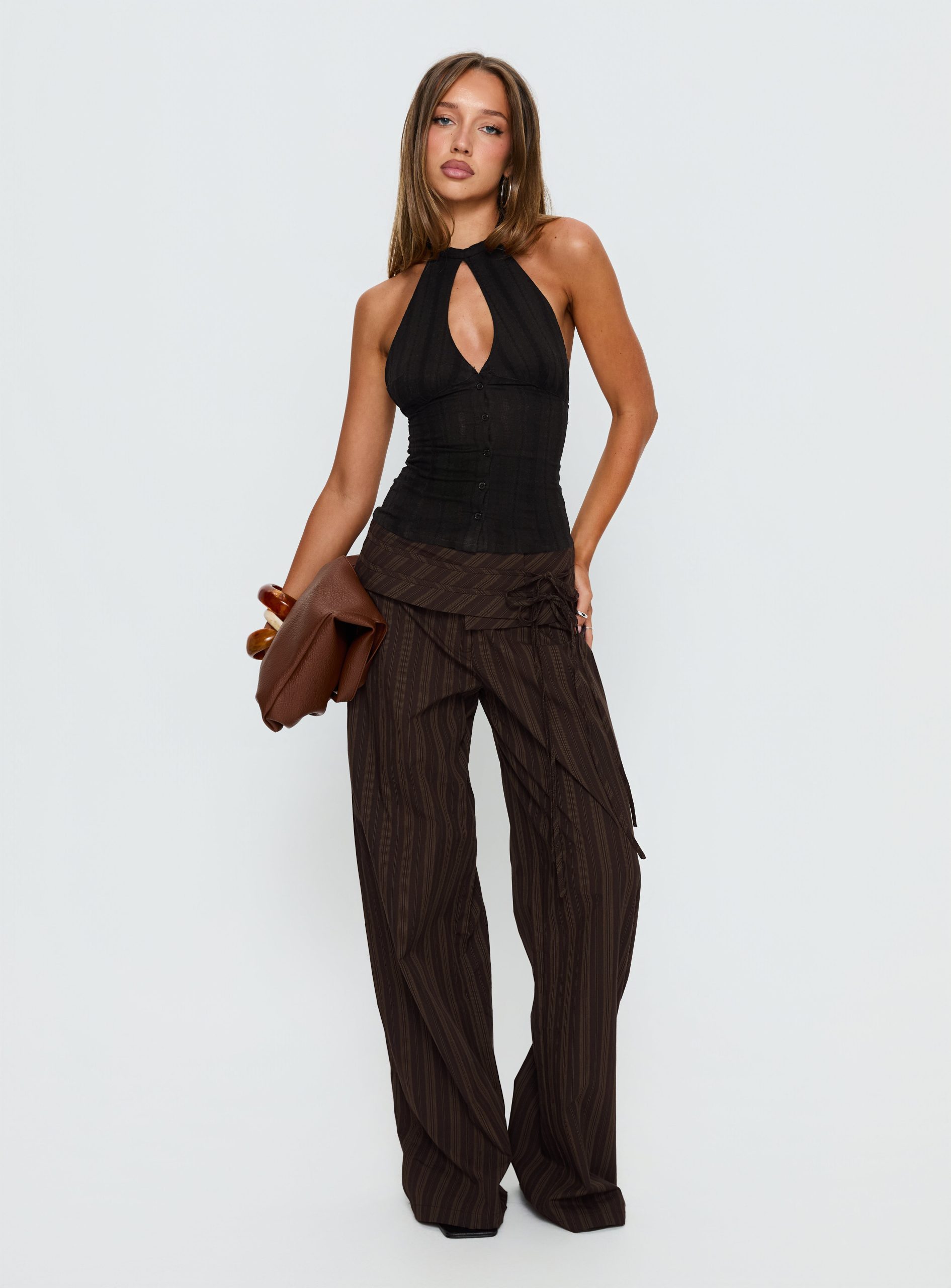 Call You Up Keyhole Backless Top Black - Image 3