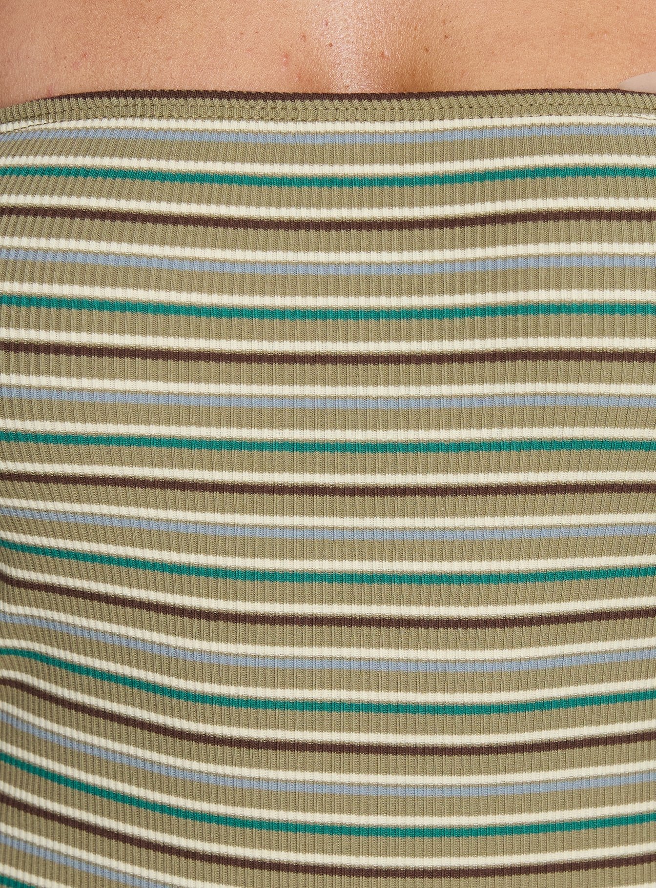Solola Strapless Maxi Dress Green Stripe - Image 5