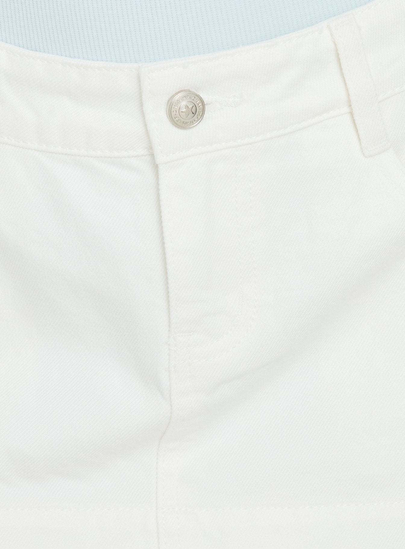 Warna Low Rise Denim Mini Skirt White - Image 6