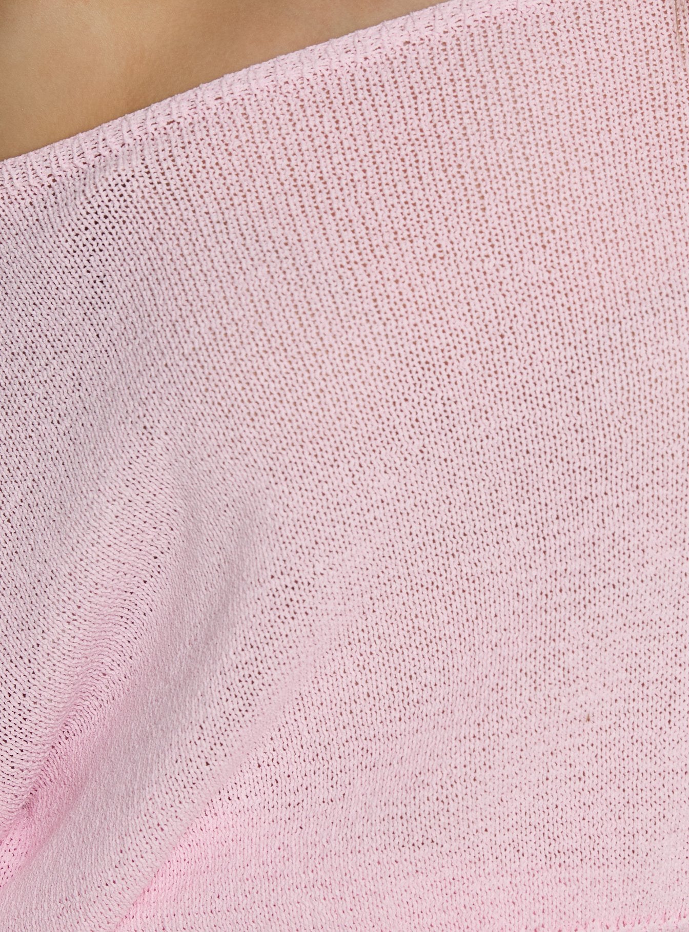 Xaria Off Shoulder Knit Sweater Pink - Image 6