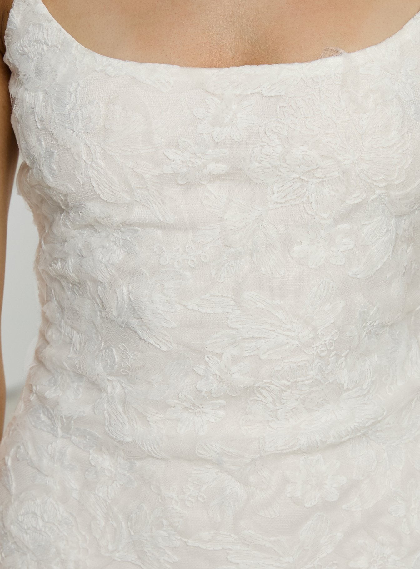 Alyra Embroidered Mini Dress White - Image 6