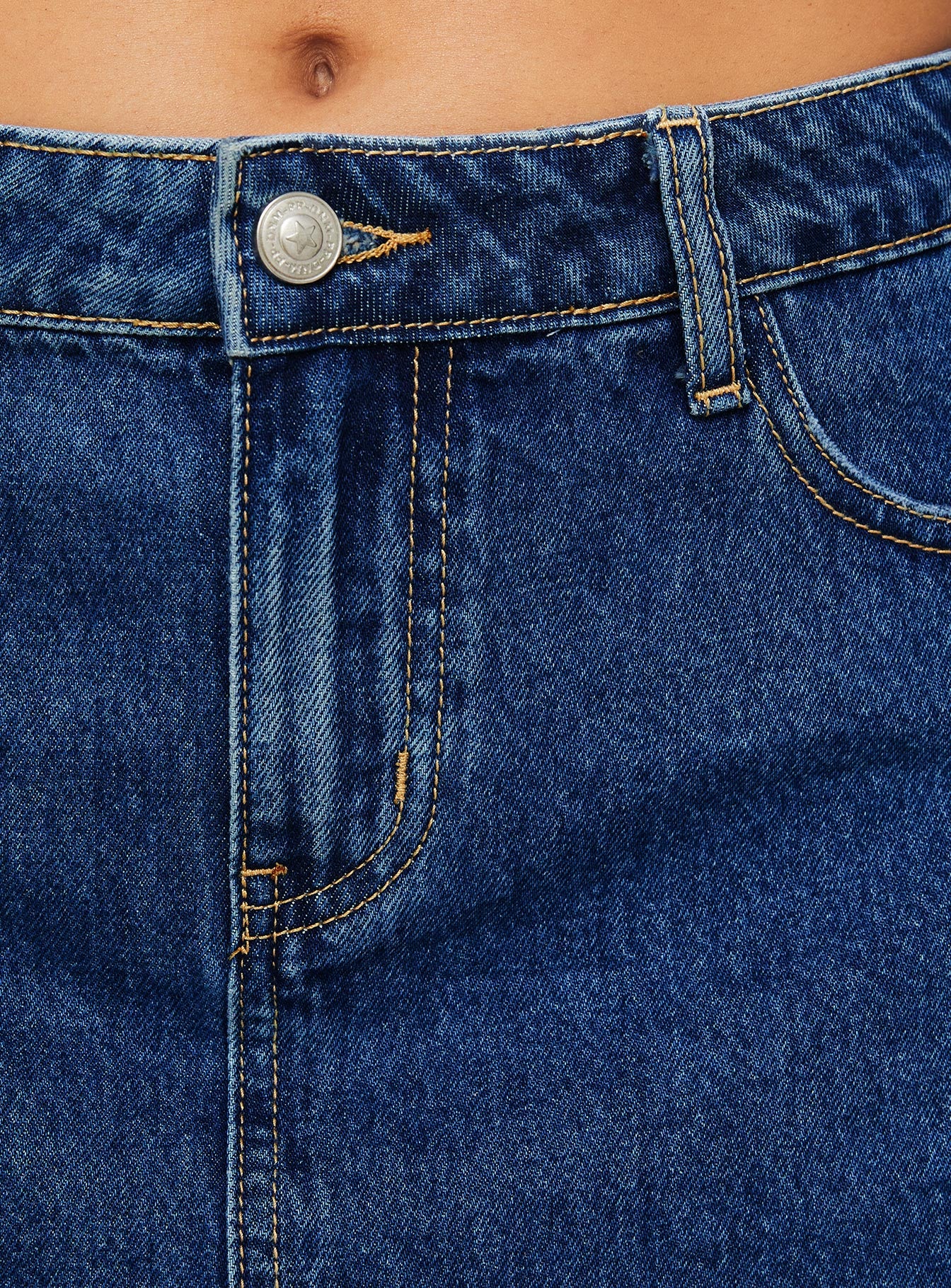 Nickei Denim Mini Skirt Mid Wash - Image 6