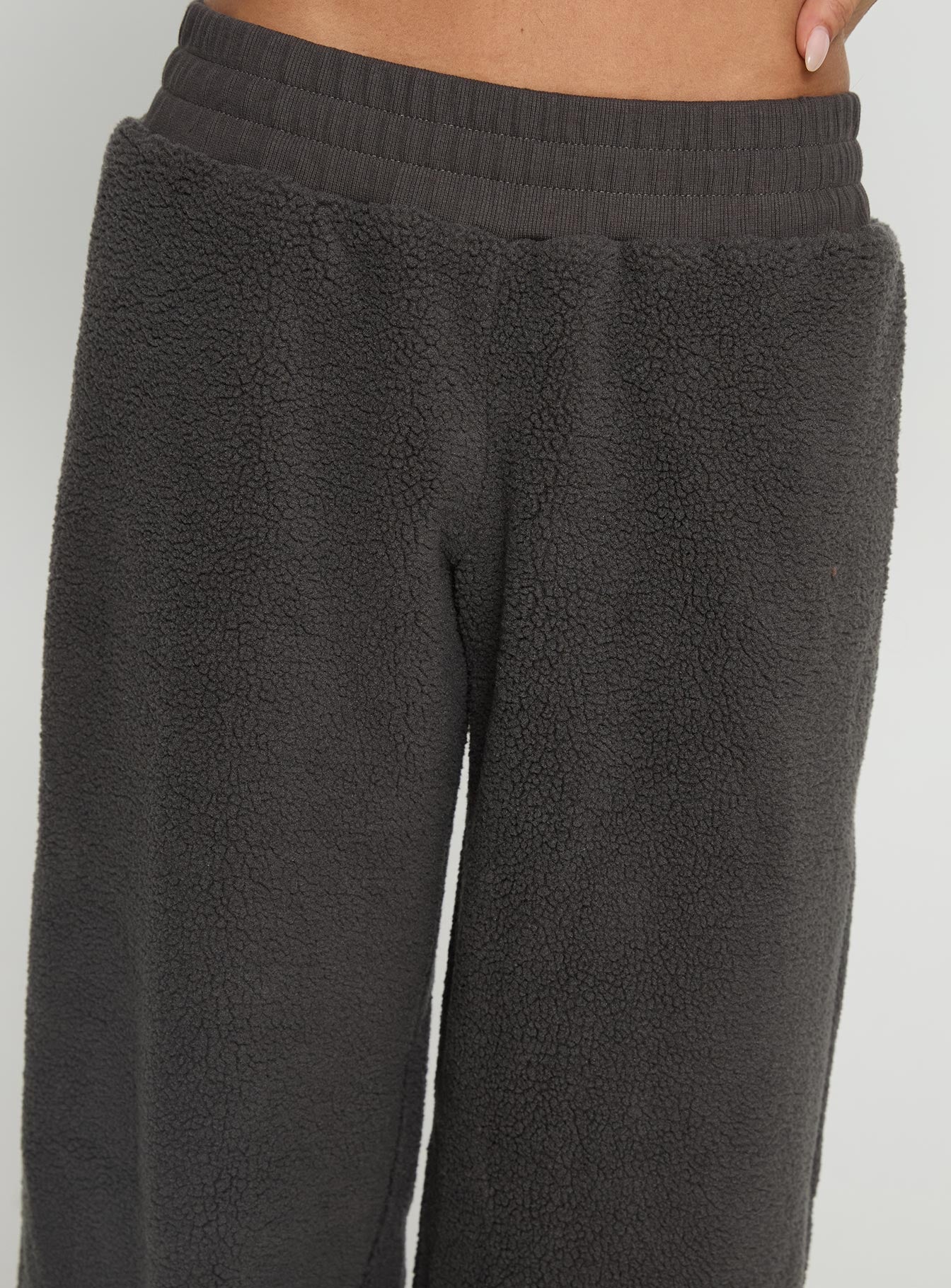 Siberia Fleece Track Pant Charcoal - Image 6