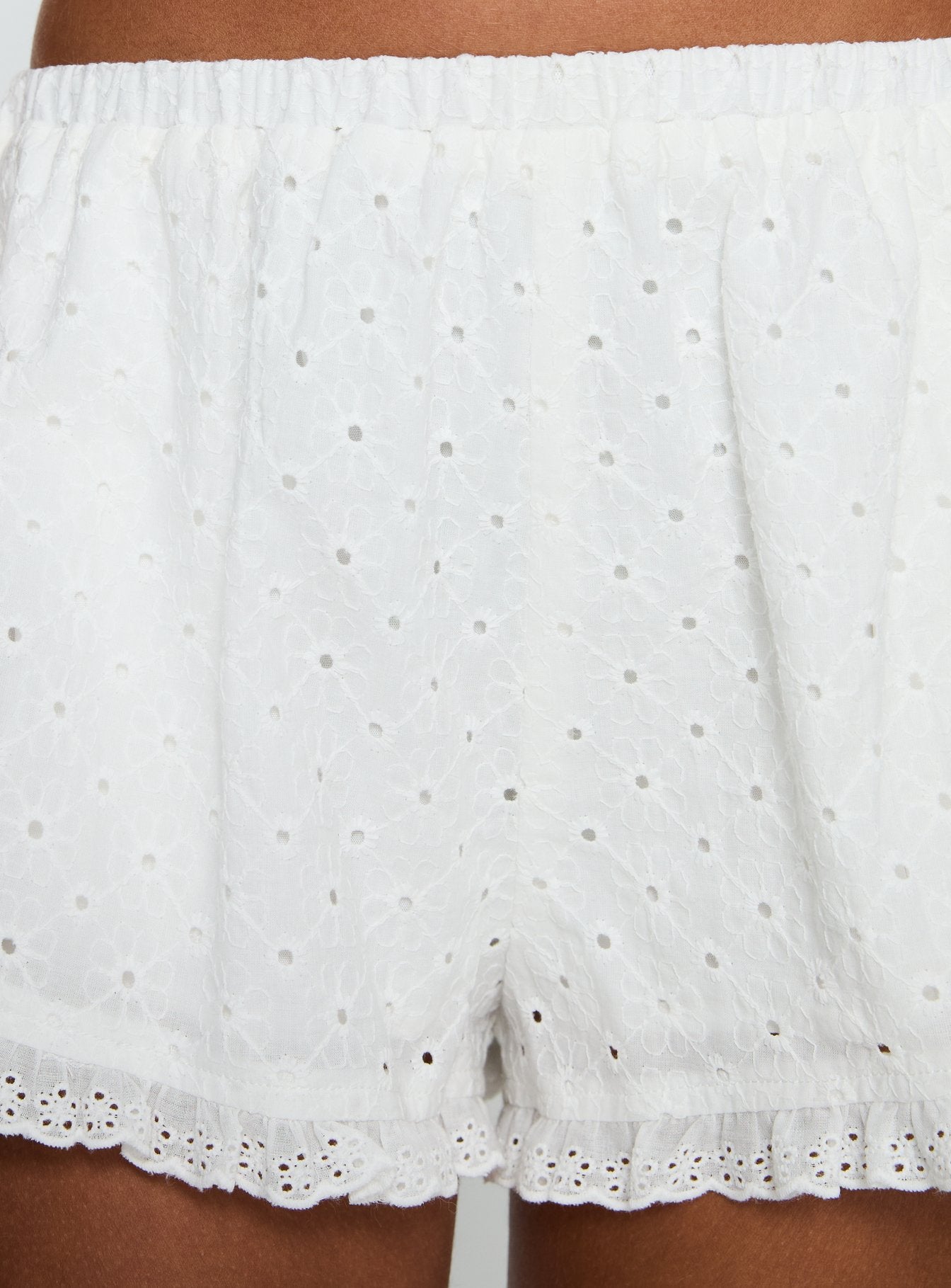 Midnight Sugar Frill Shorts White - Image 6