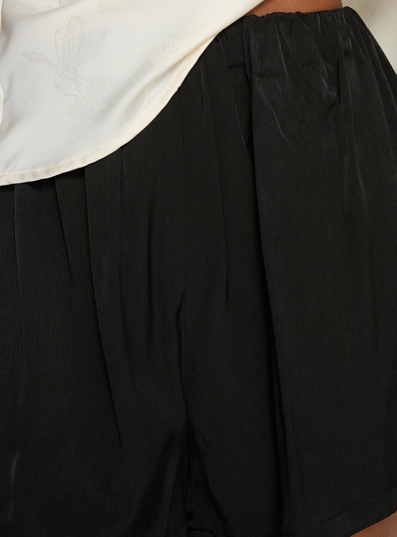 Breina Satin Micro Shorts Black - Image 6