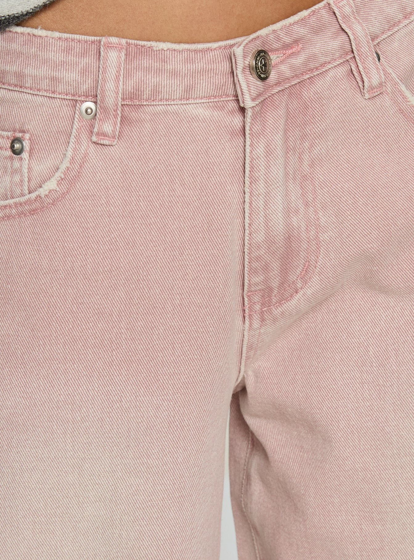 Lucky Dip Mid Rise Straight Leg Jeans Washed Pink - Image 6