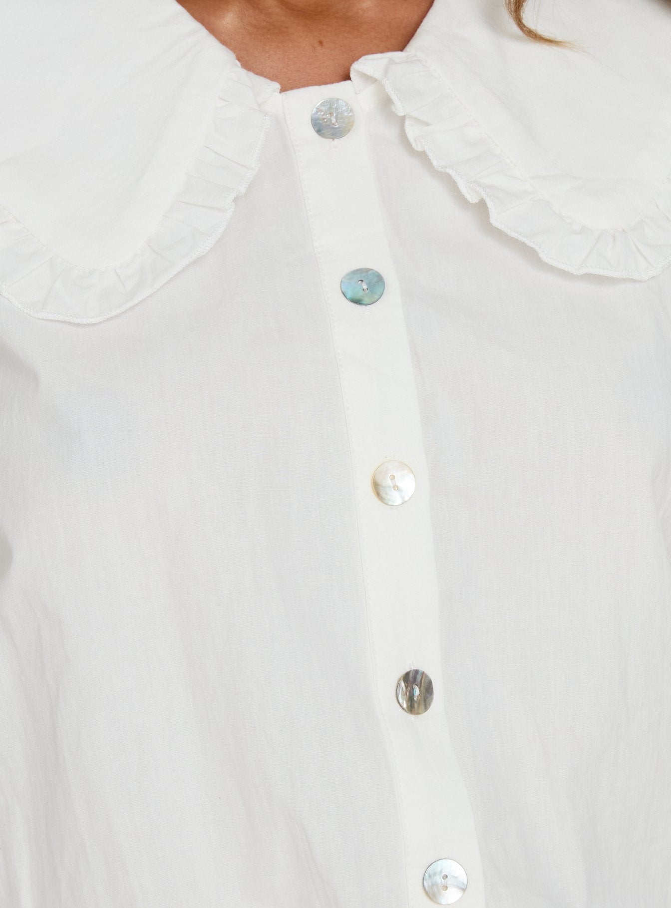 Nilufer Collared Playsuit White - Image 6