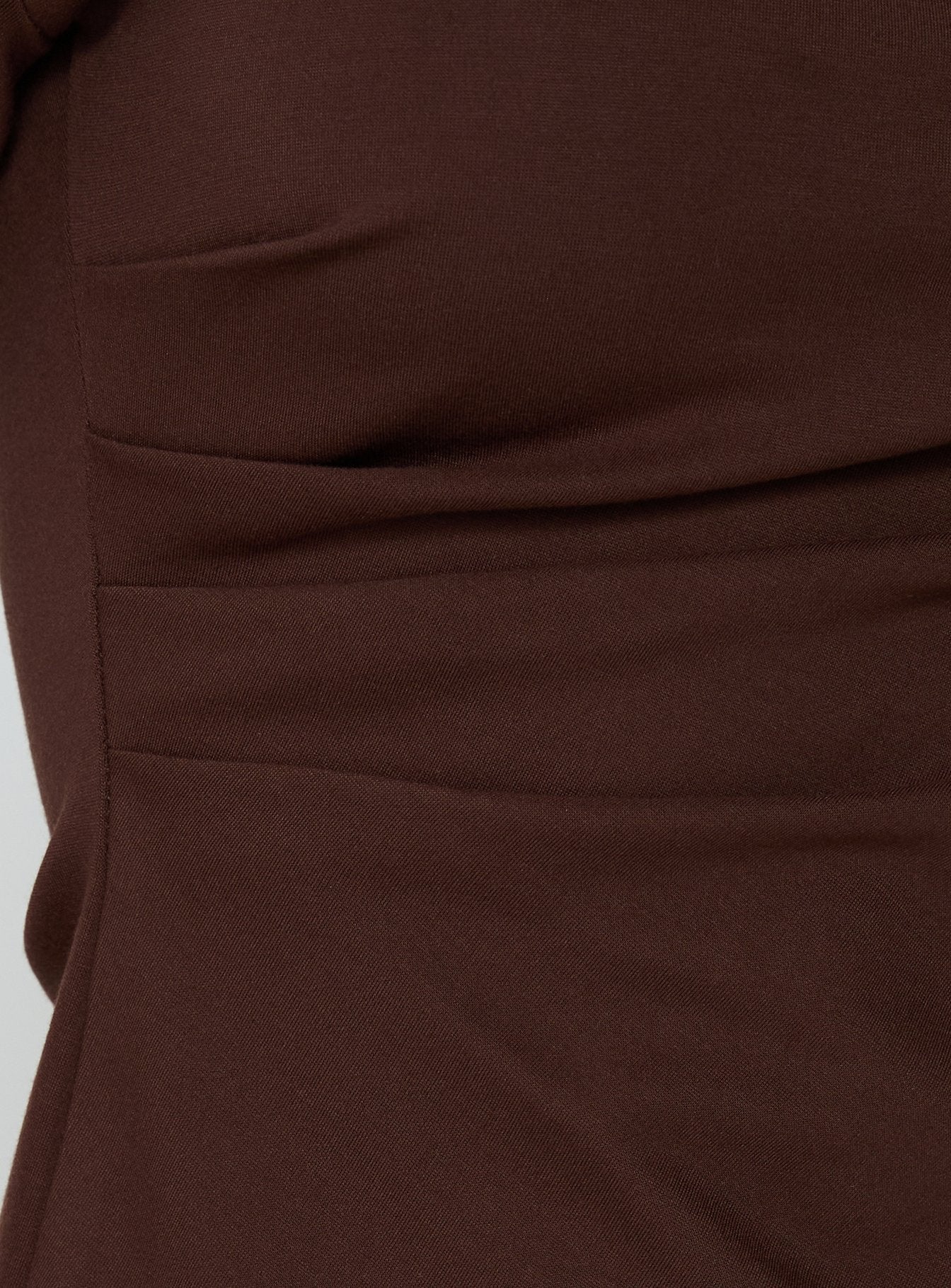 Lioxa Ruched Waist Tee Chocolate - Image 6