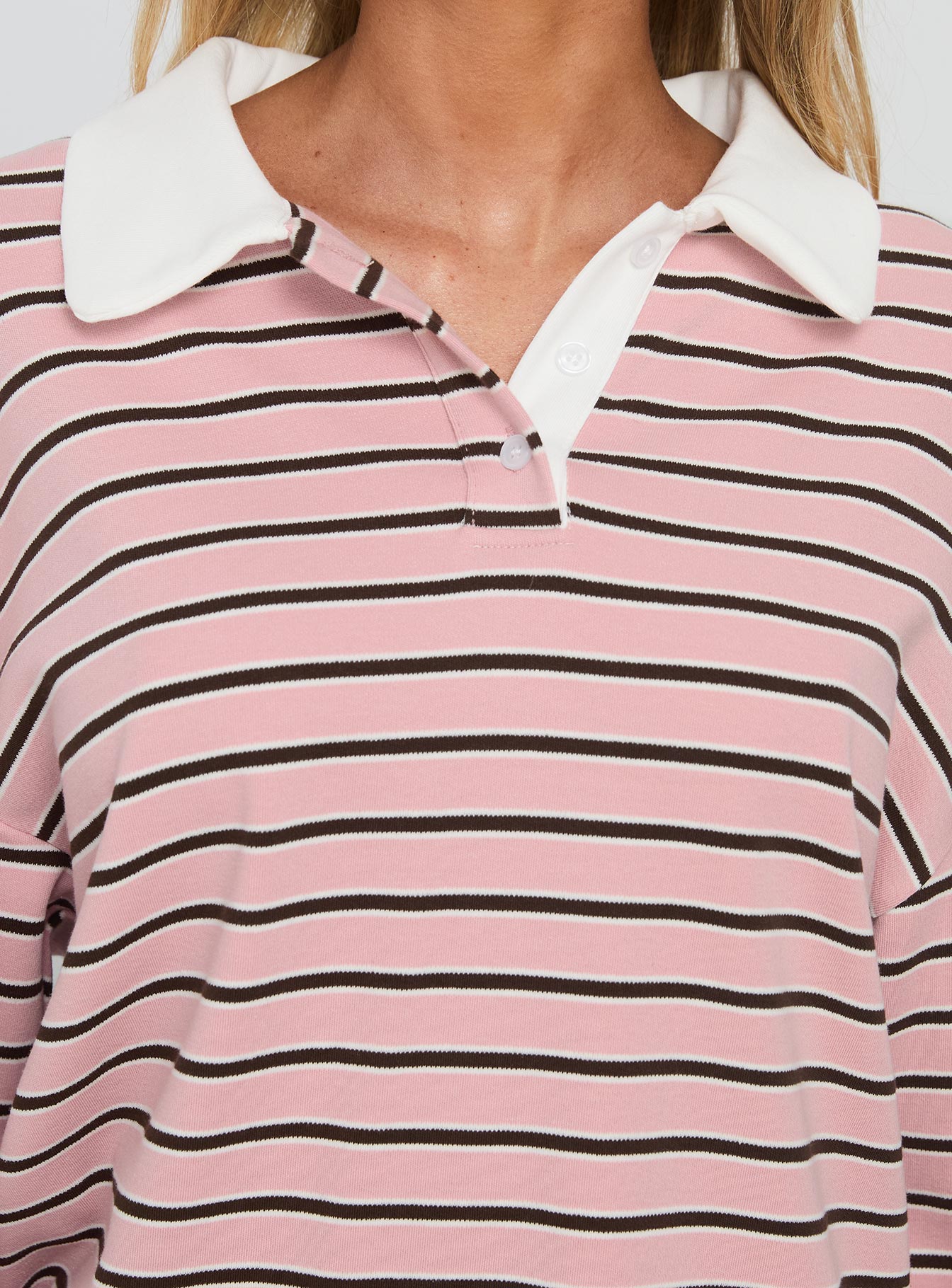 High Regard Collared Jersey Pink Stripe - Image 6