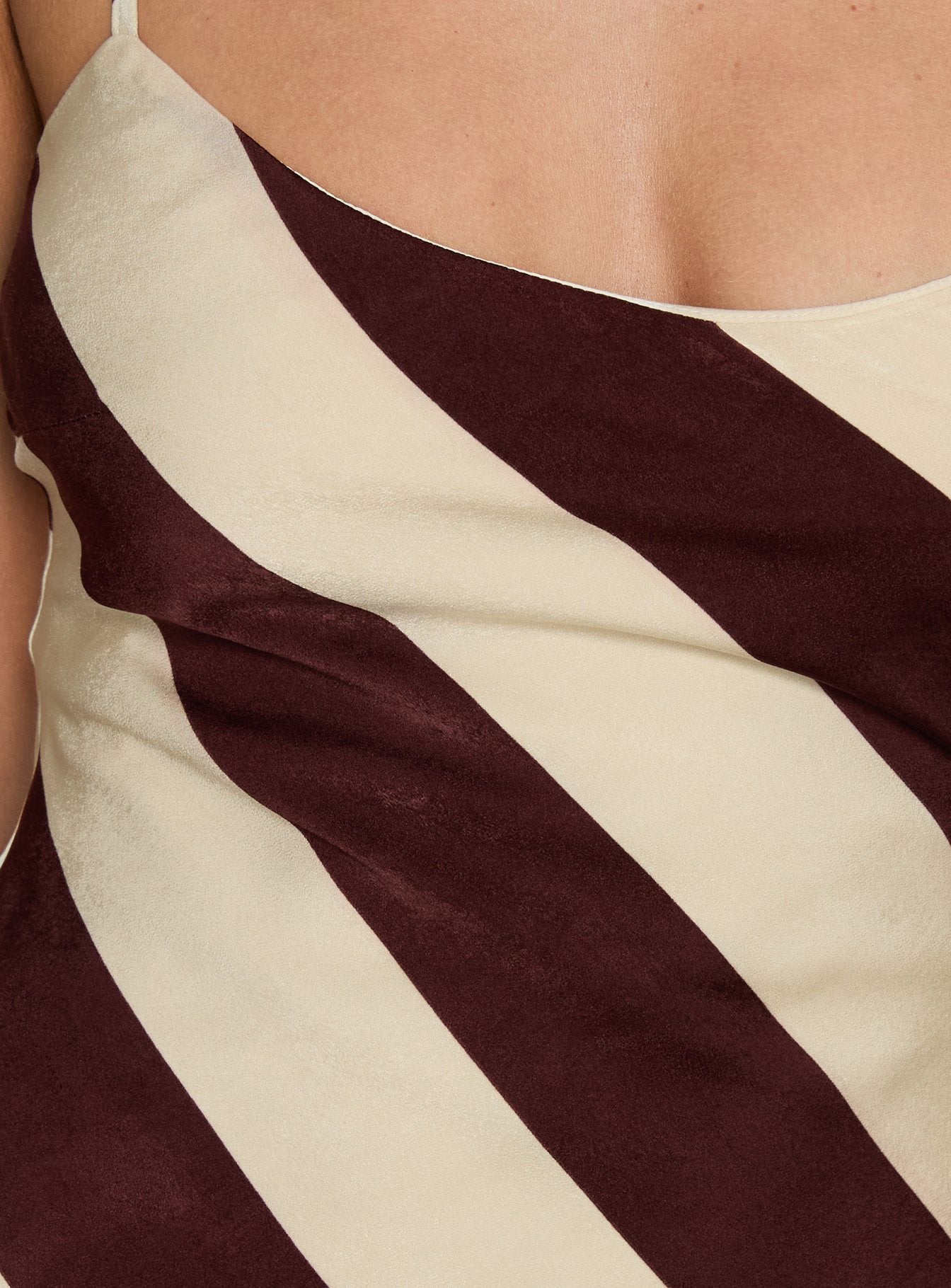 Rhodie Scoop Maxi Dress Brown / Cream Stripe - Image 6
