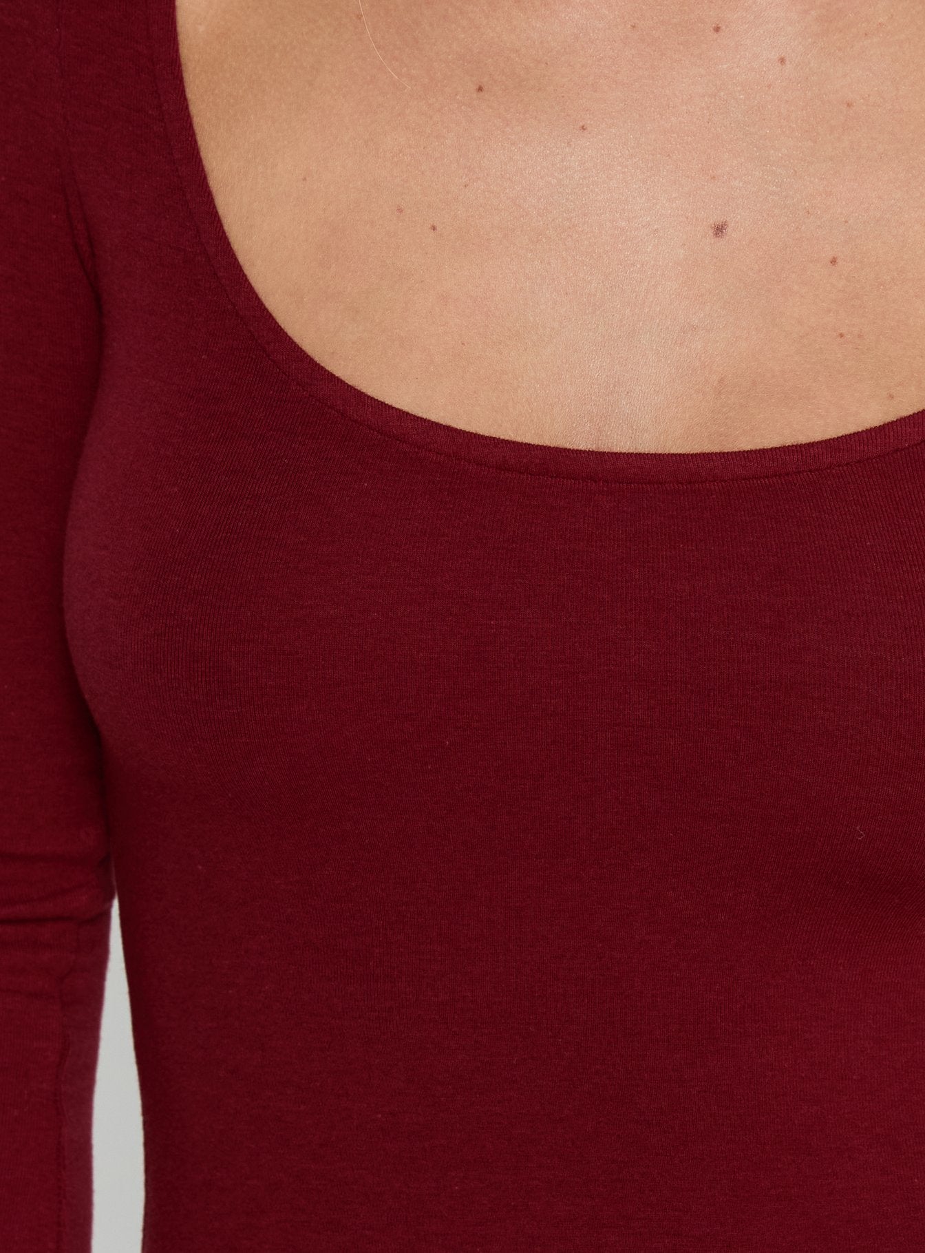 Larelle Reversible Knit Long Sleeve Mini Dress Red - Image 5