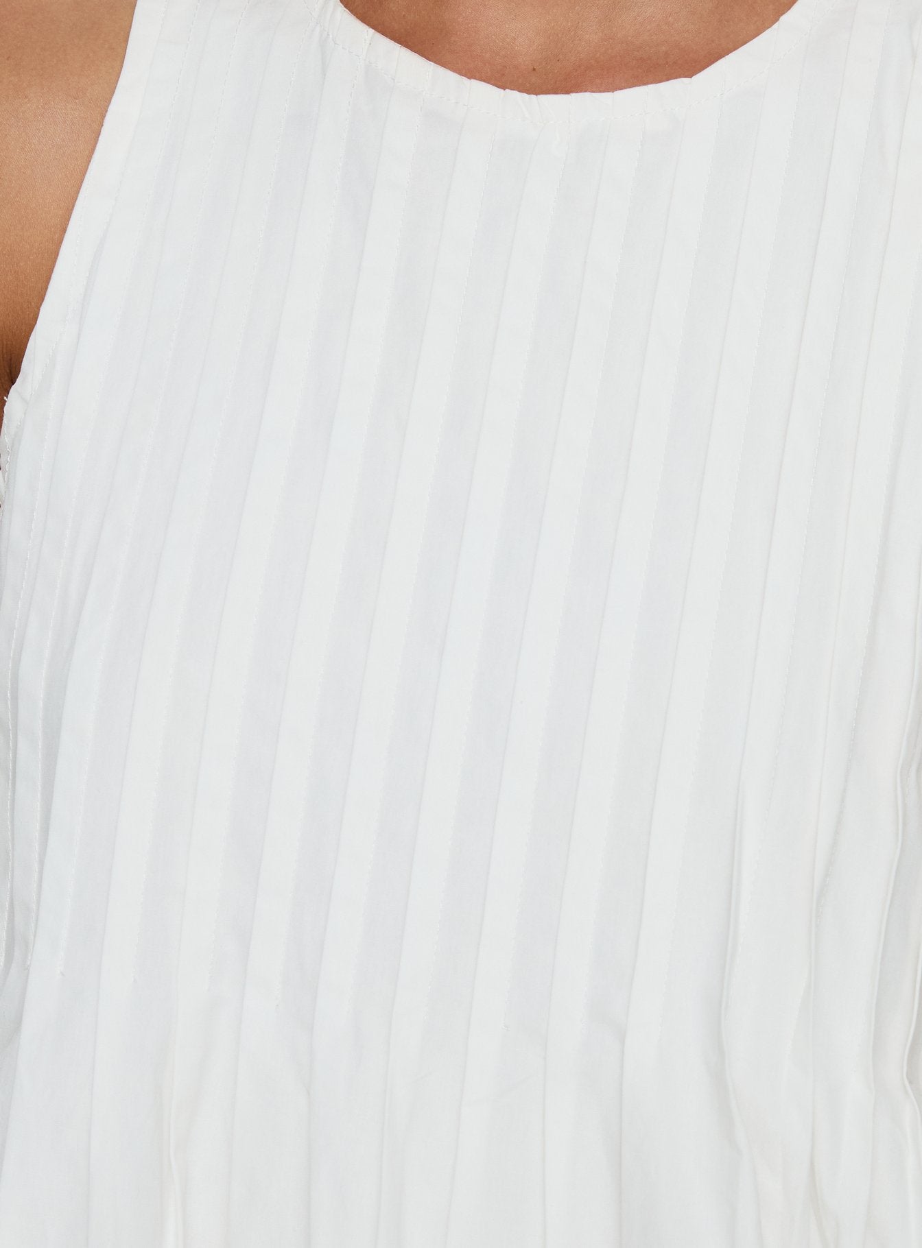 Dreamboat Pleated Mini Dress White - Image 6