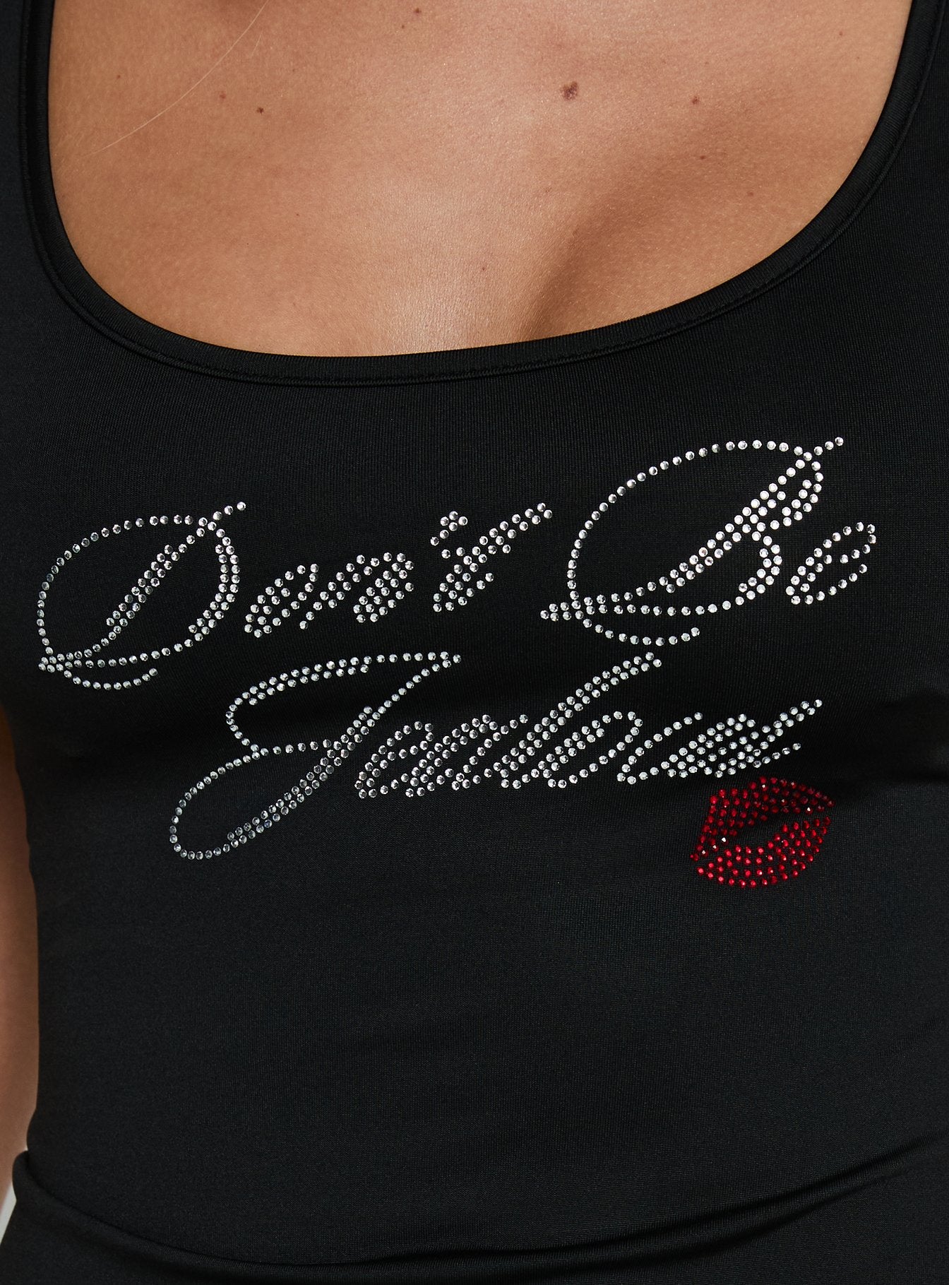 Don't Be Jealous Graphic Tank Top Black - Image 6