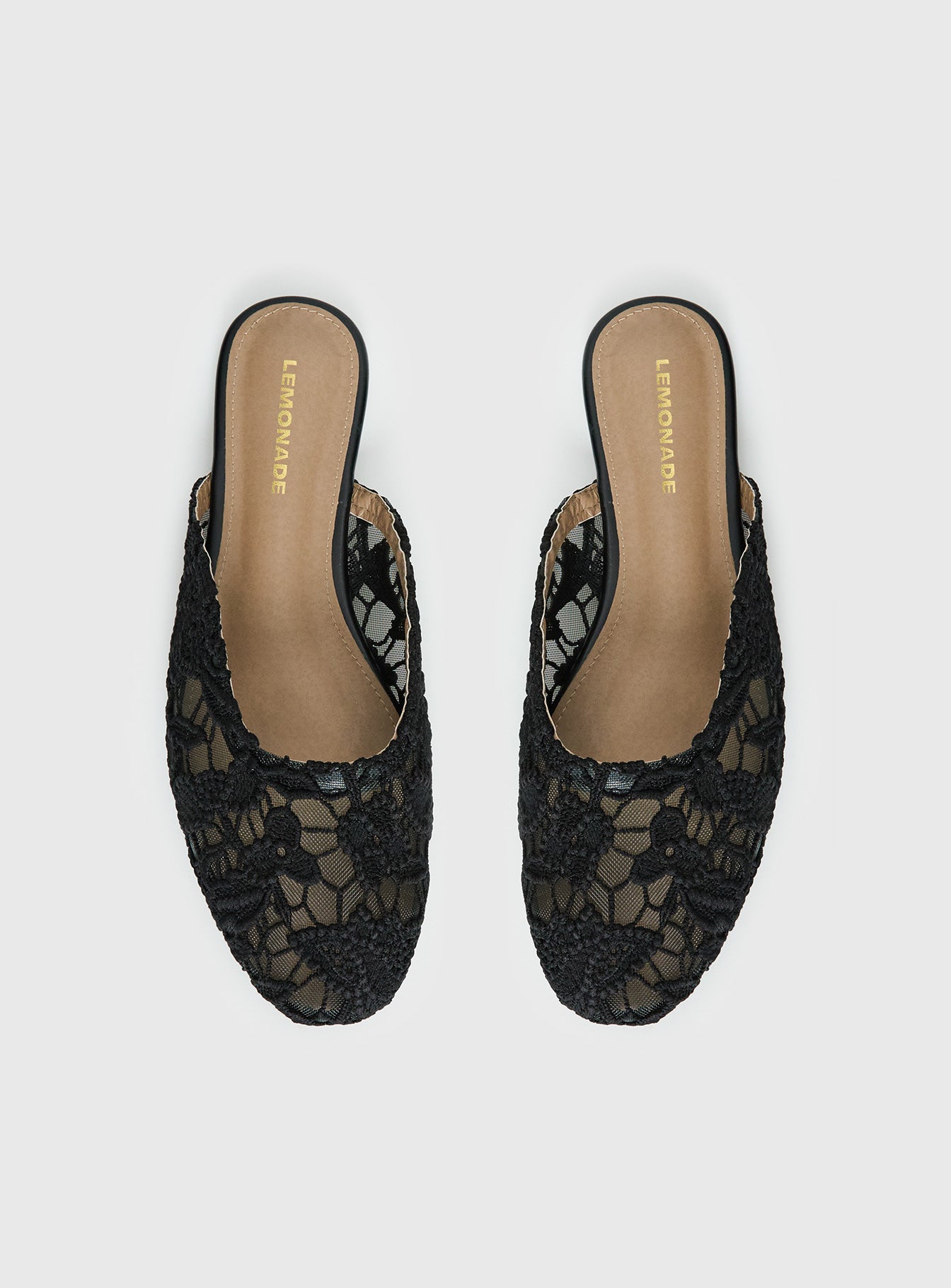 Gretta Lace Slip On Flats Black - Image 6