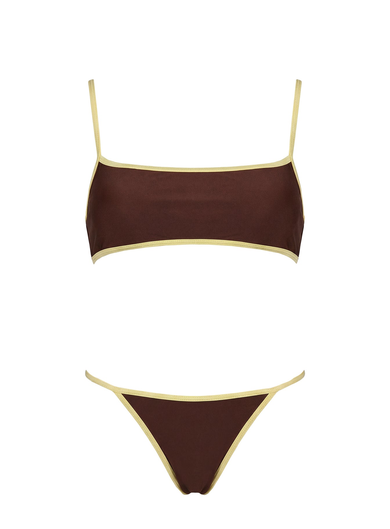 Beasley Cheeky Bikini Brown / Yellow - Image 5