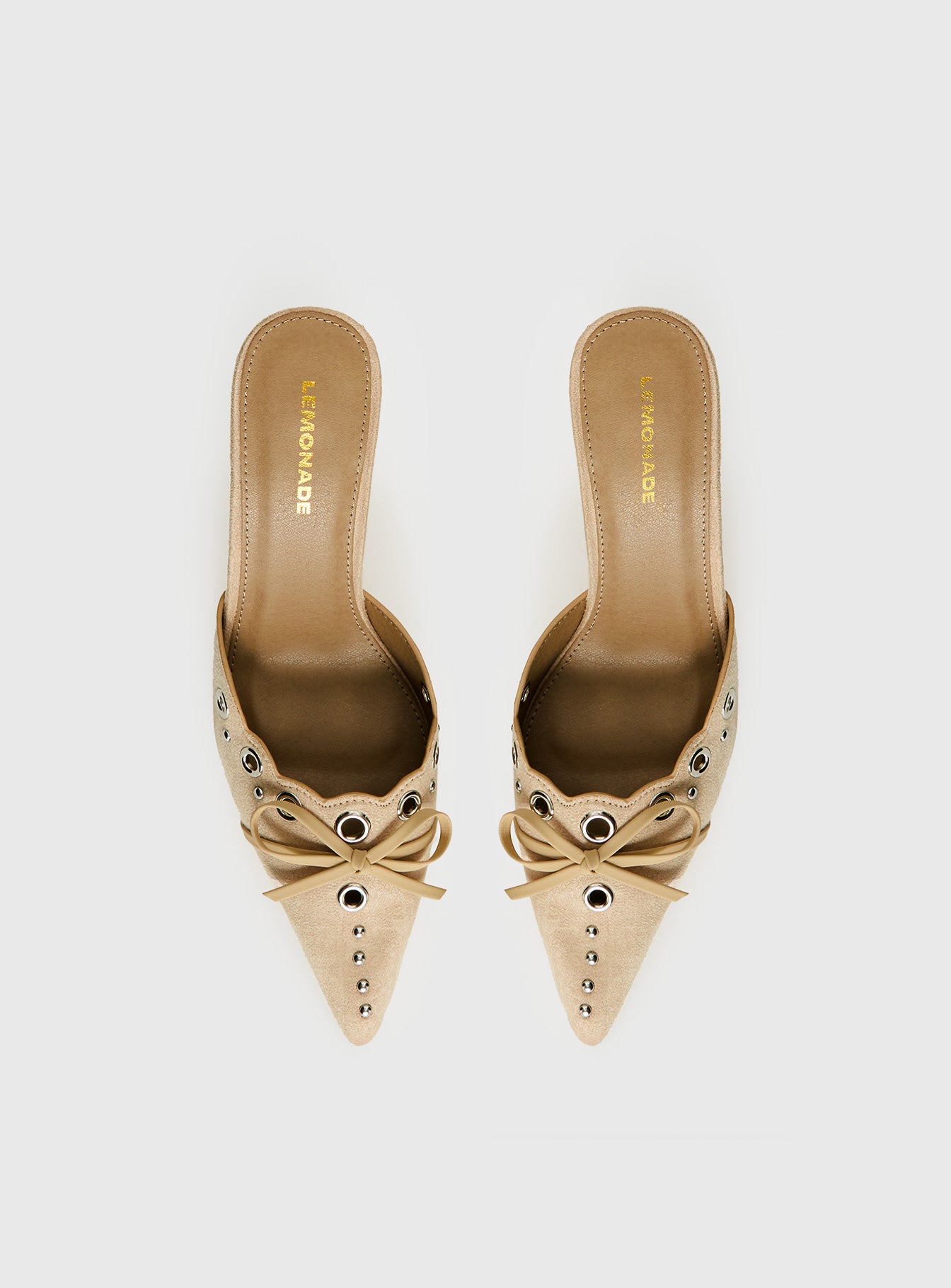 Charisma Pointed Toe Heels Taupe - Image 4