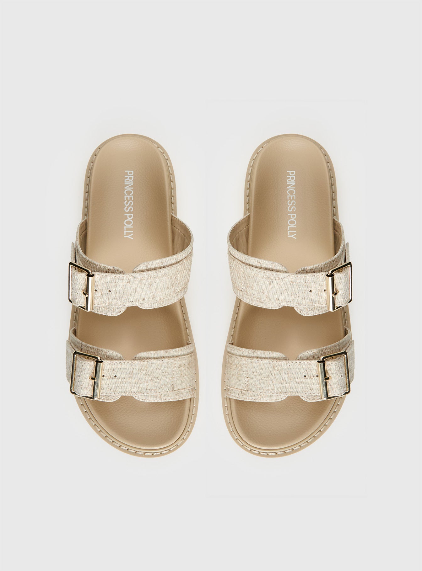 Roxxie Sandals Beige Linen - Image 5