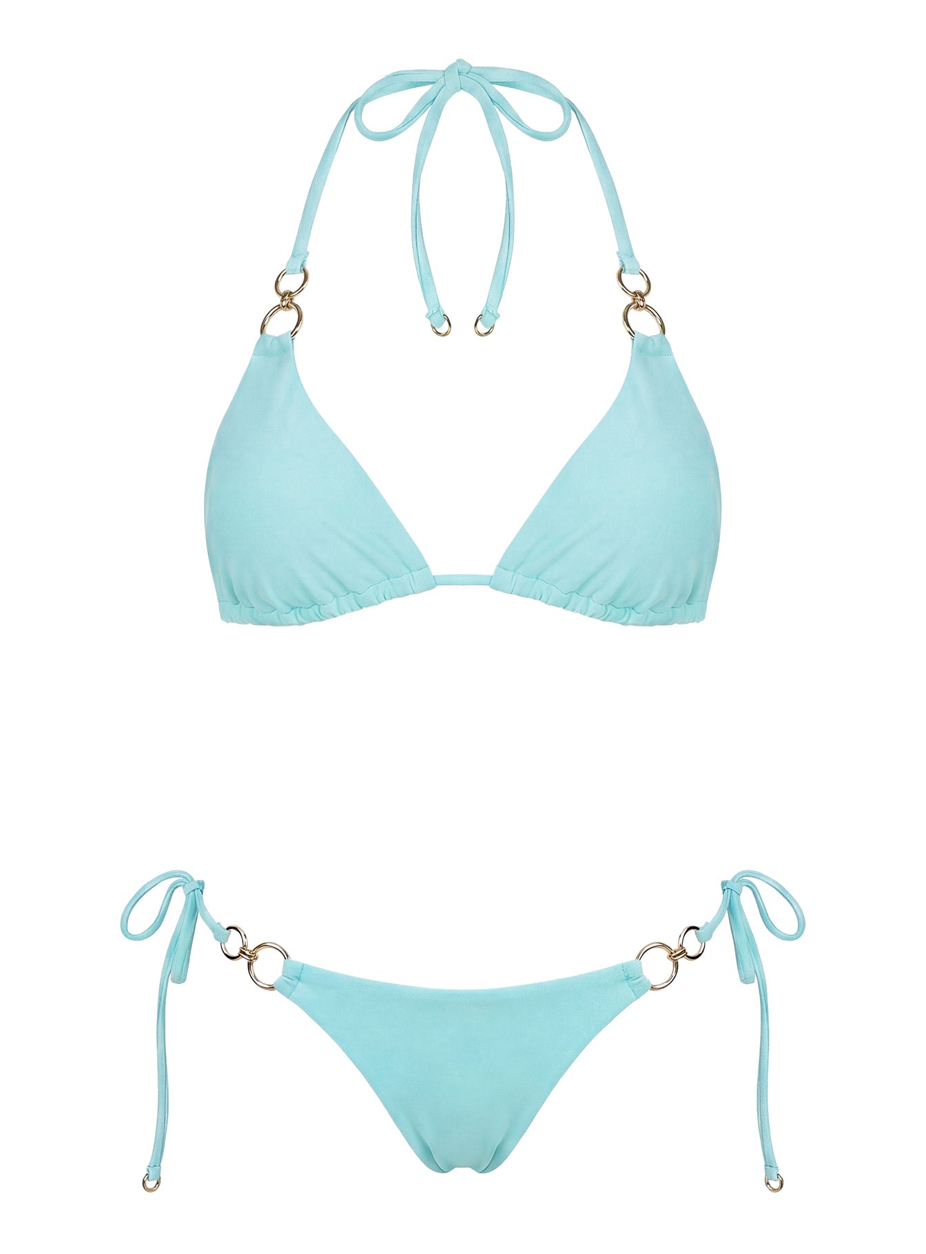 Coastal Chaos Tie Side Bikini Bottoms Blue - Image 5