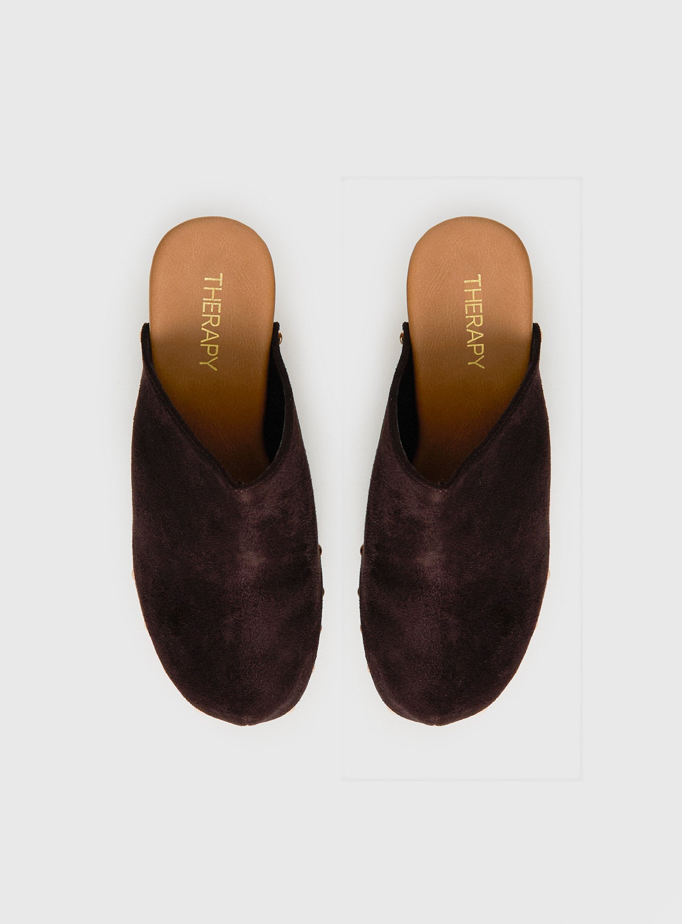 Therapy Banks Platform Clog Heels Brown - Image 5