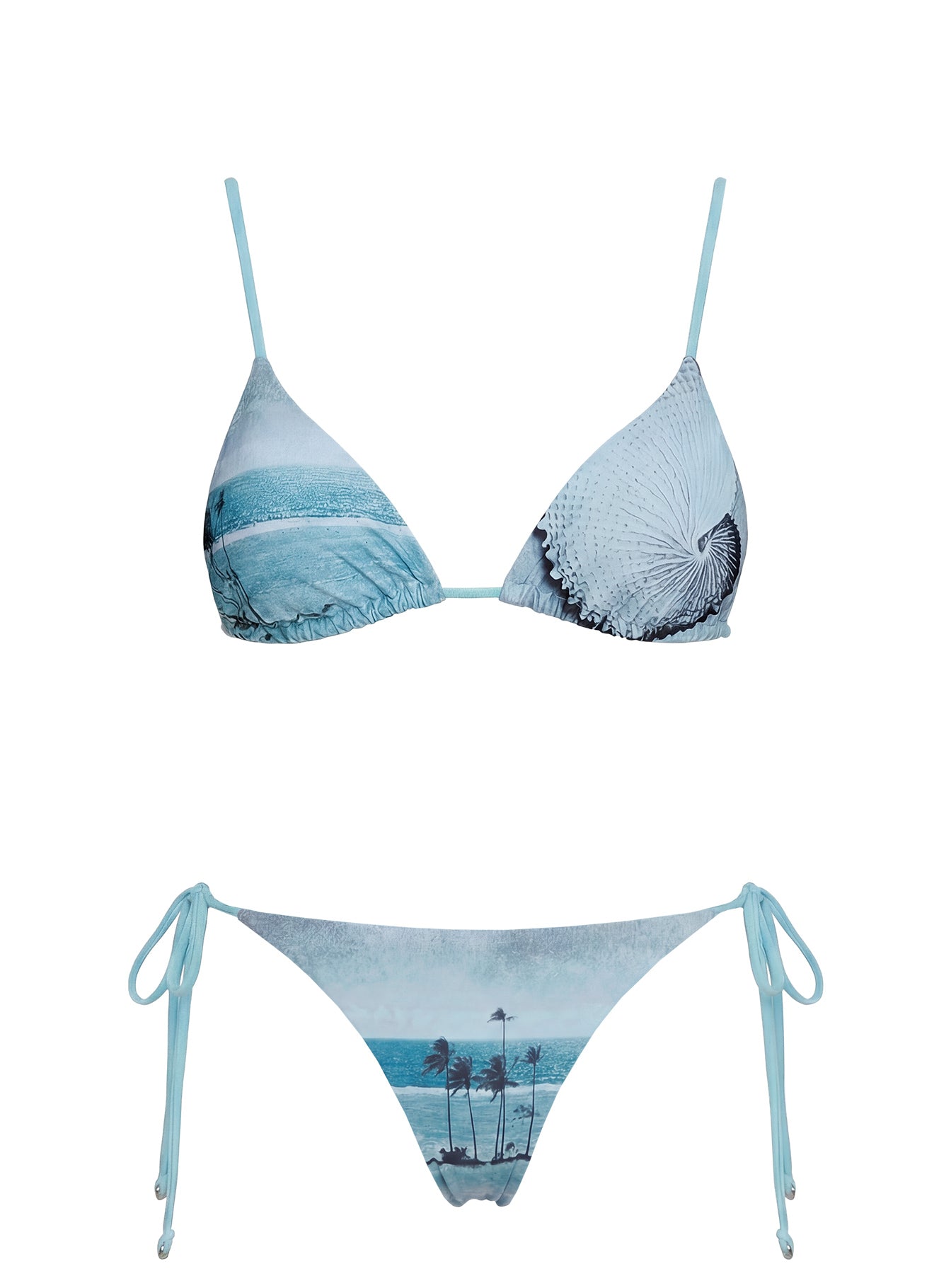 Solar Fever Tie Side Bikini Bottoms Blue - Image 5