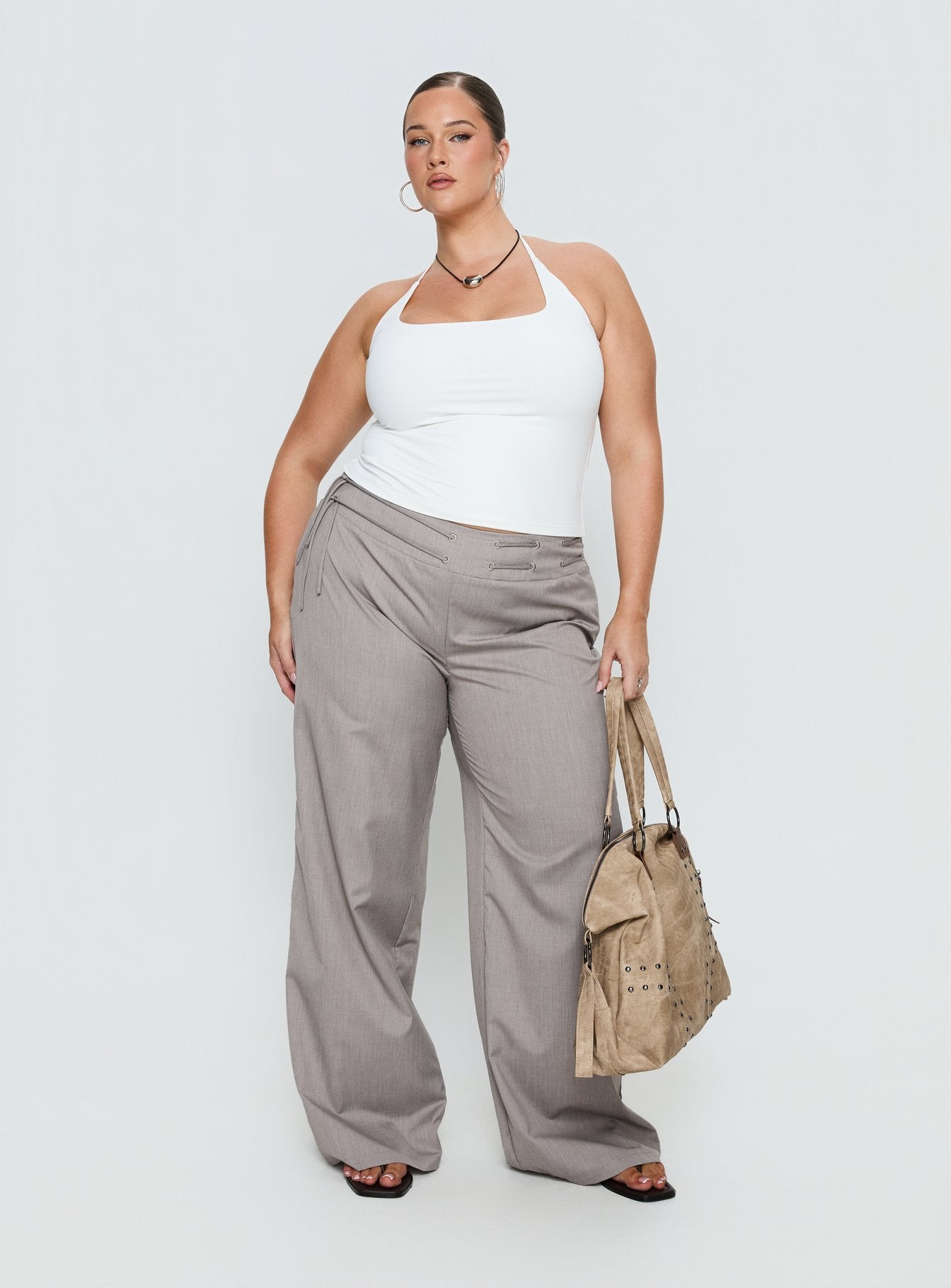 Just Have Fun Wide Leg Pant Grey Curve - Image 7