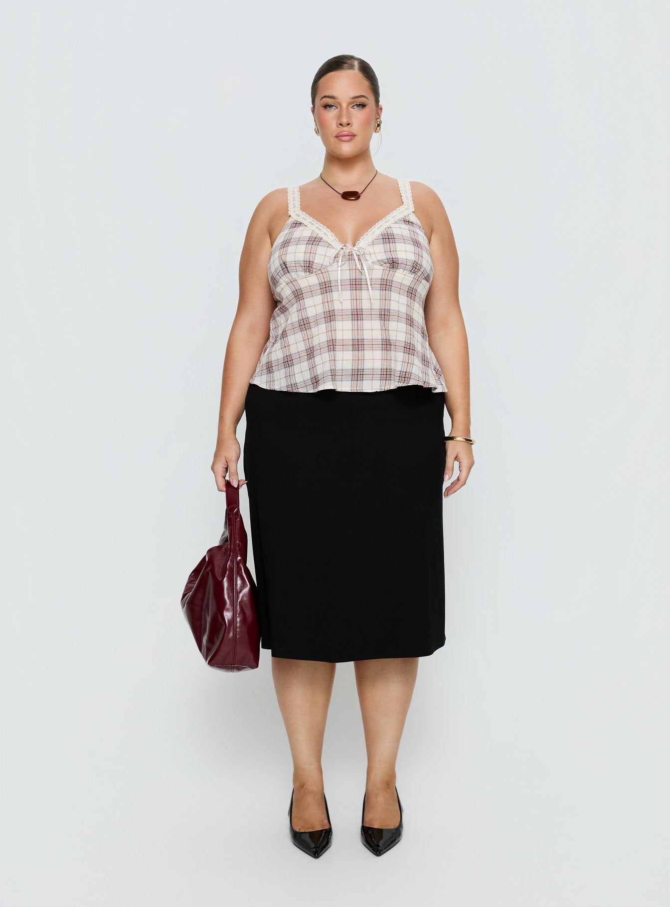 Baseline Rib Midi Skirt Black Curve - Image 7