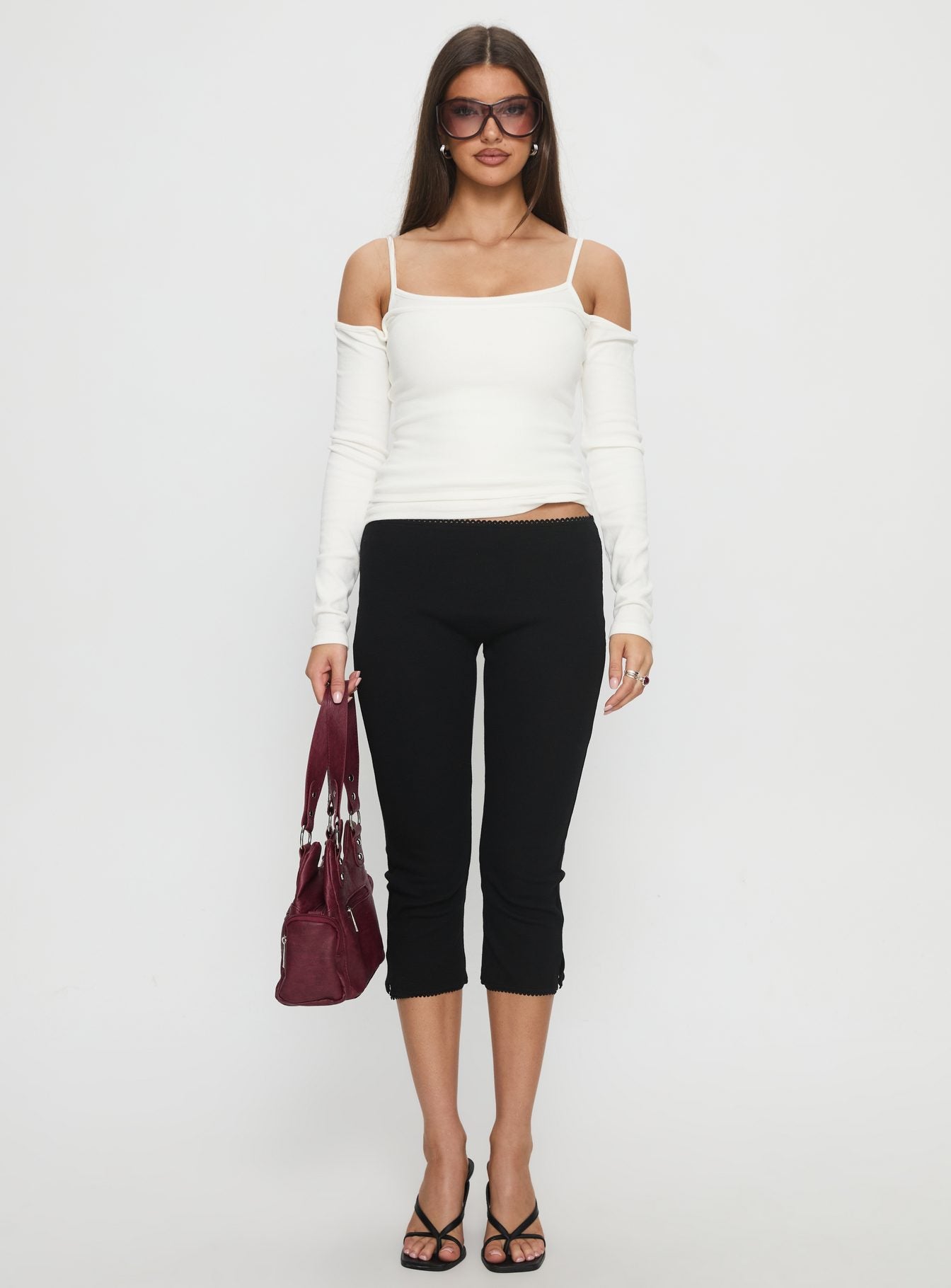 Baseline Rib Capri Pants Black - Image 7