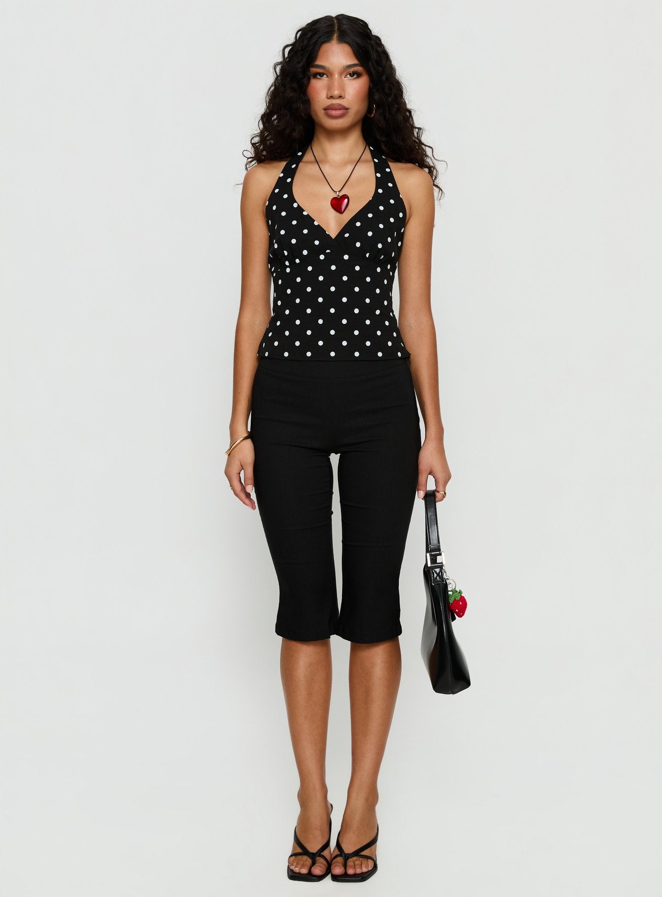 Alter Of Love Halter Top Black Polka - Image 7