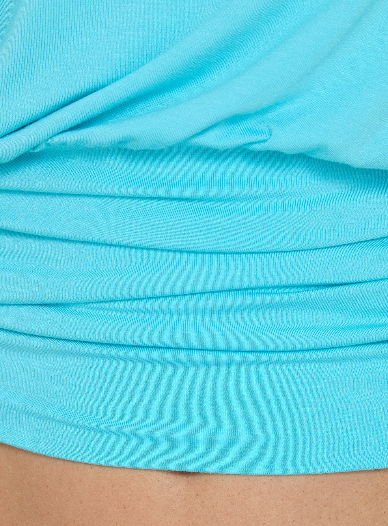 Ashlinn Off Shoulder Drapey Top Turquoise - Image 7