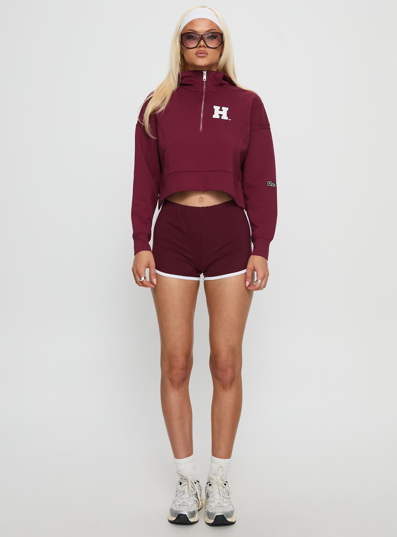 Harvard Buttersport Half-zip Hoodie Crimson - Image 7