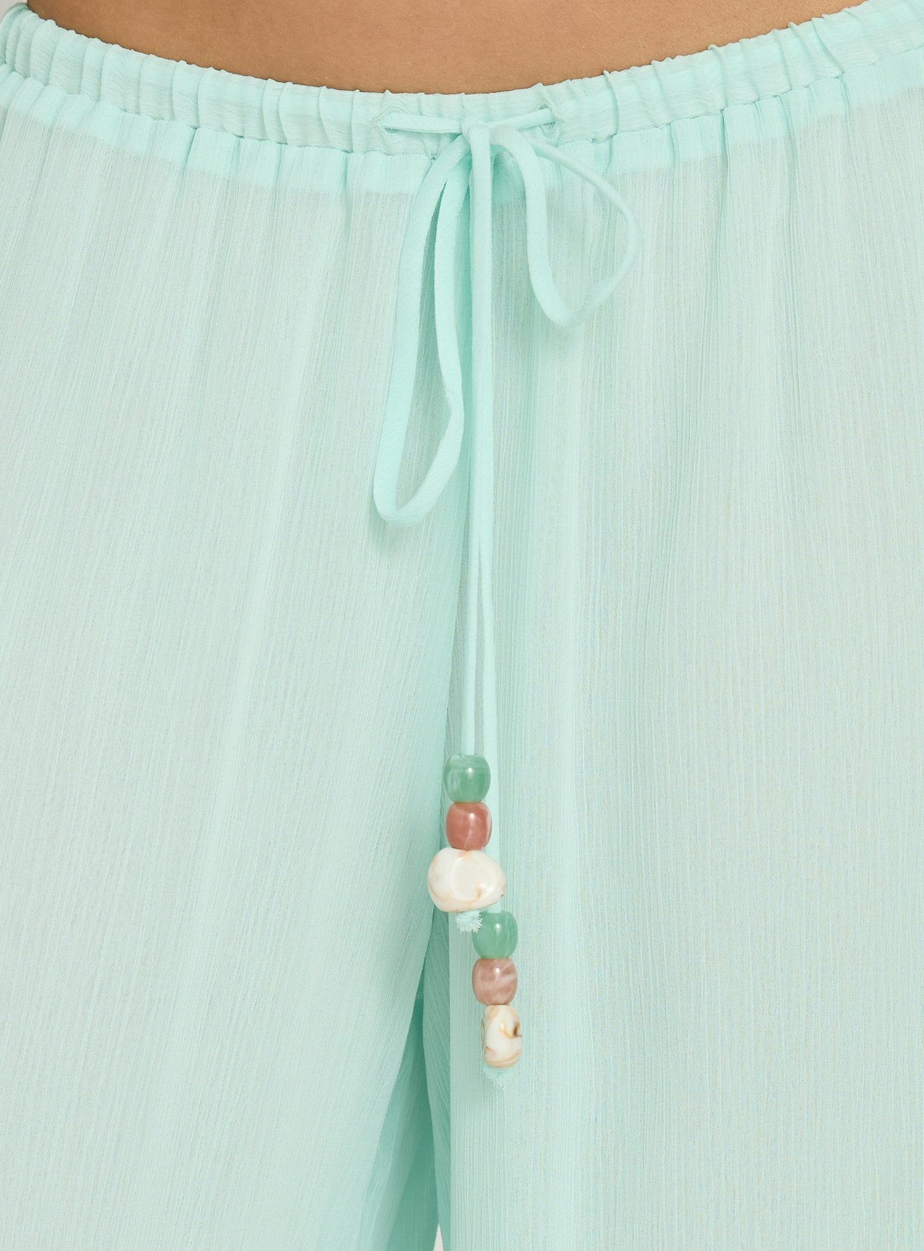 Distinction Chiffon Pants Aqua - Image 7